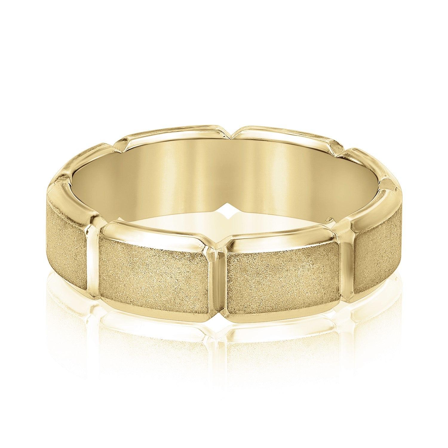 Men's Carved Design Segment Band
