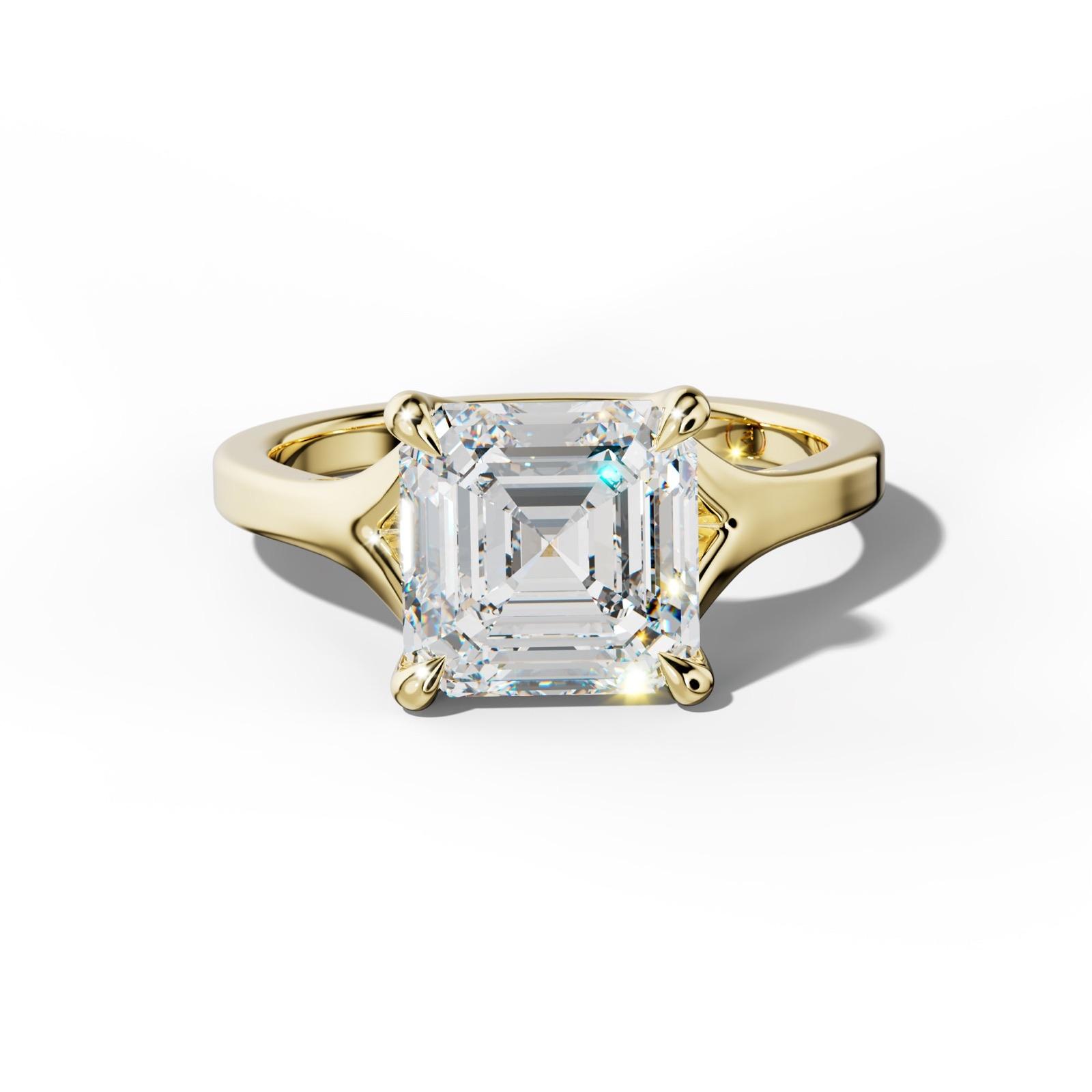Alicia Asscher Diamond Engagement Ring
