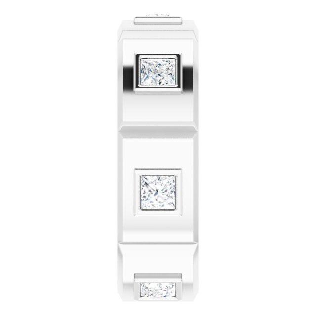 1.25 ctw Princess Cut Diamond Eternity Band