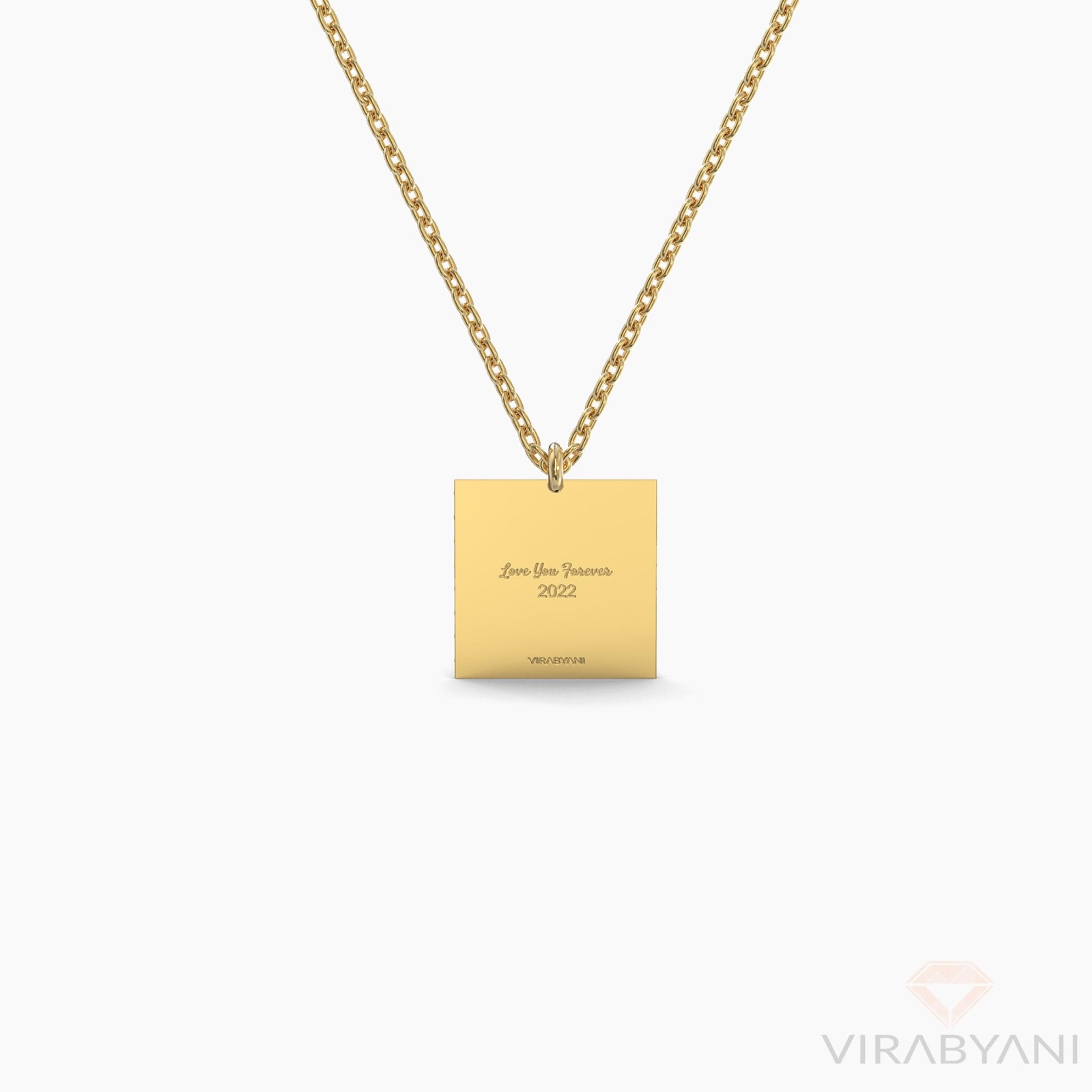 Square Shaped AMoré Pavé Necklace With 0.60 ct. Diamonds