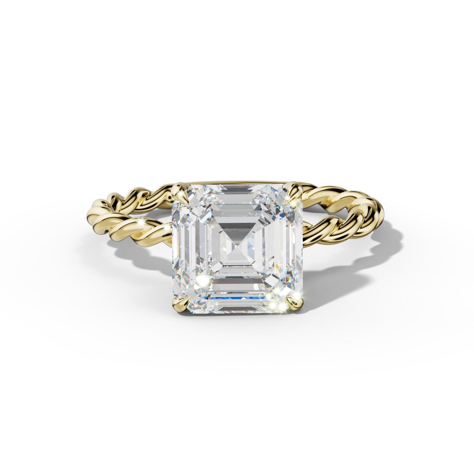 Sunny Asscher Diamond Engagement Ring