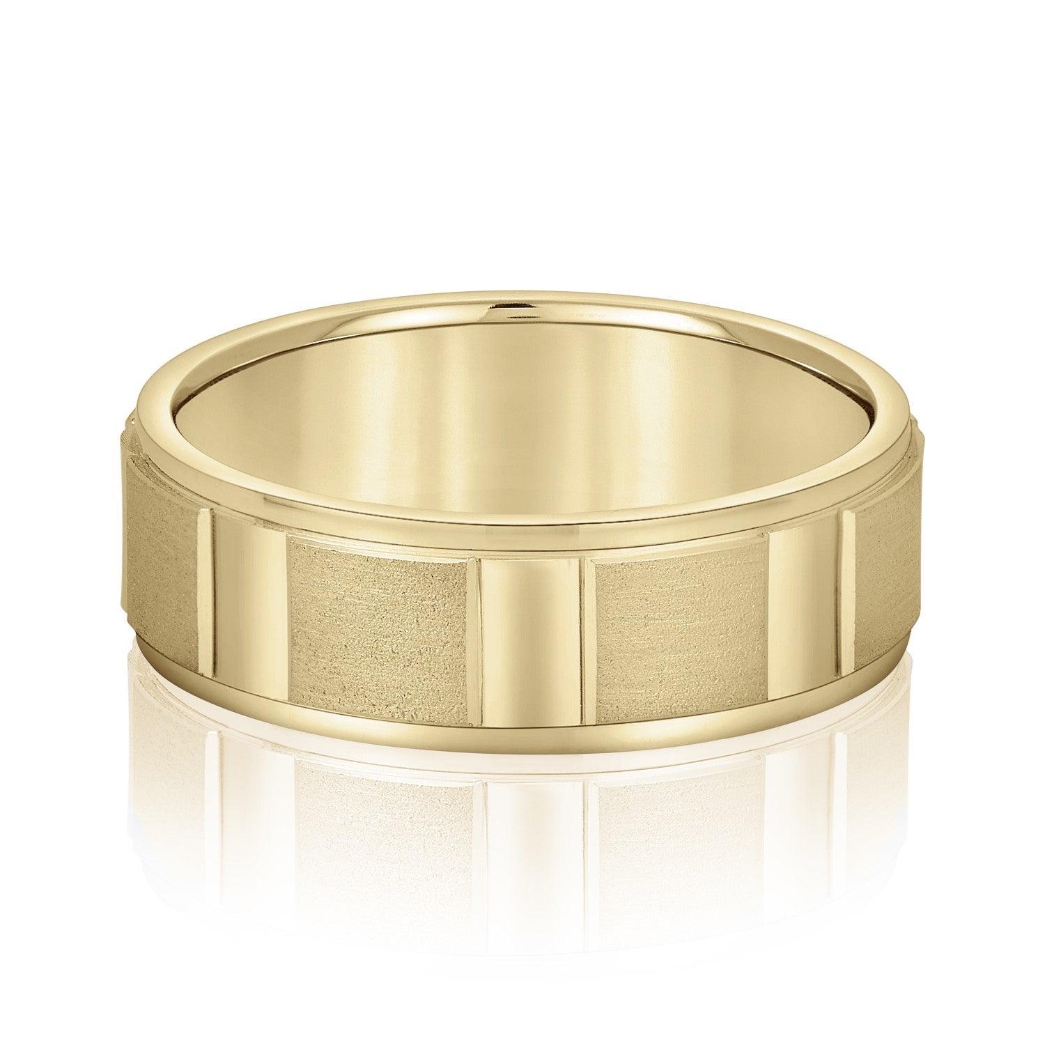 Men's Geometric Design Round Edge Band