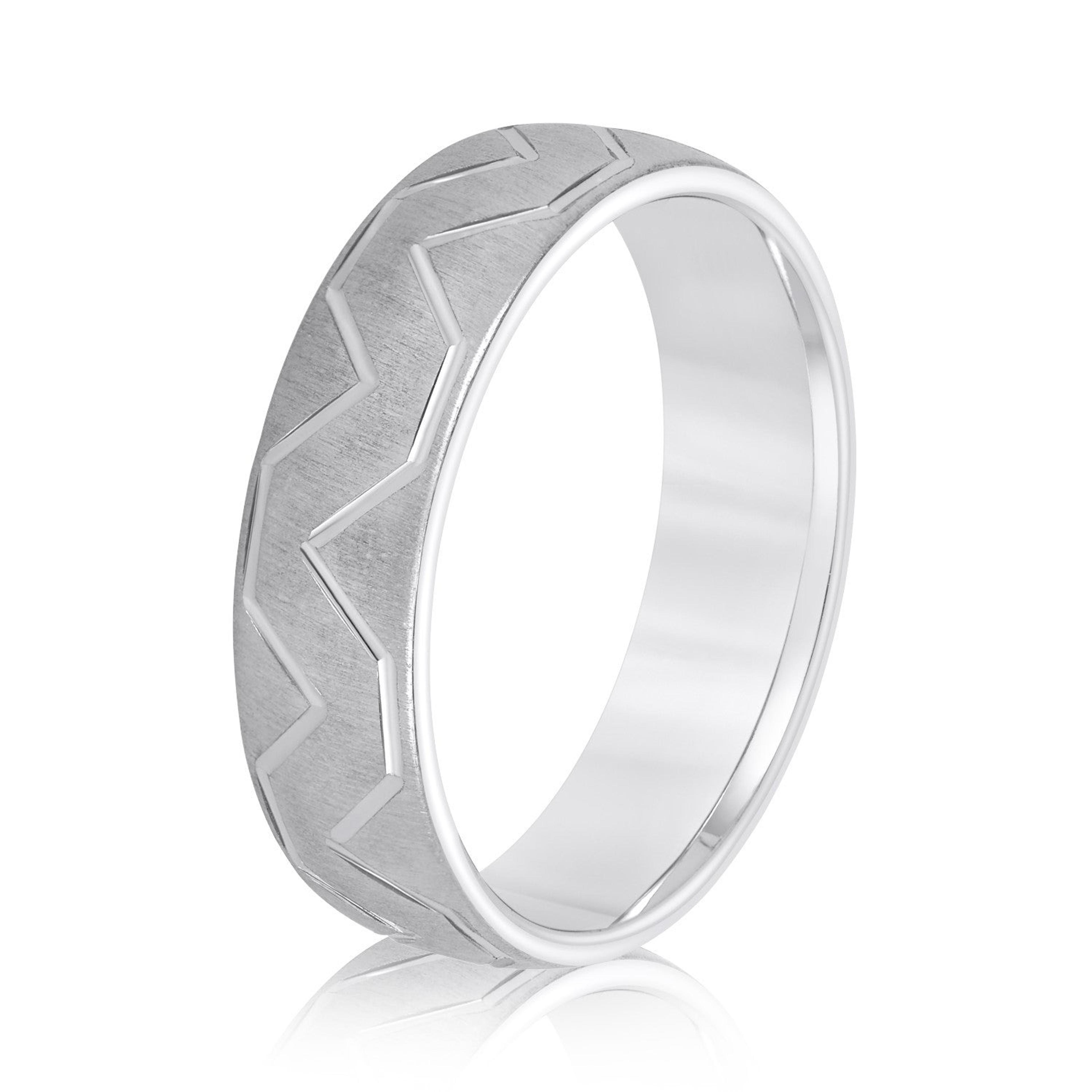 Men's Storm Pattern Wedding Band
