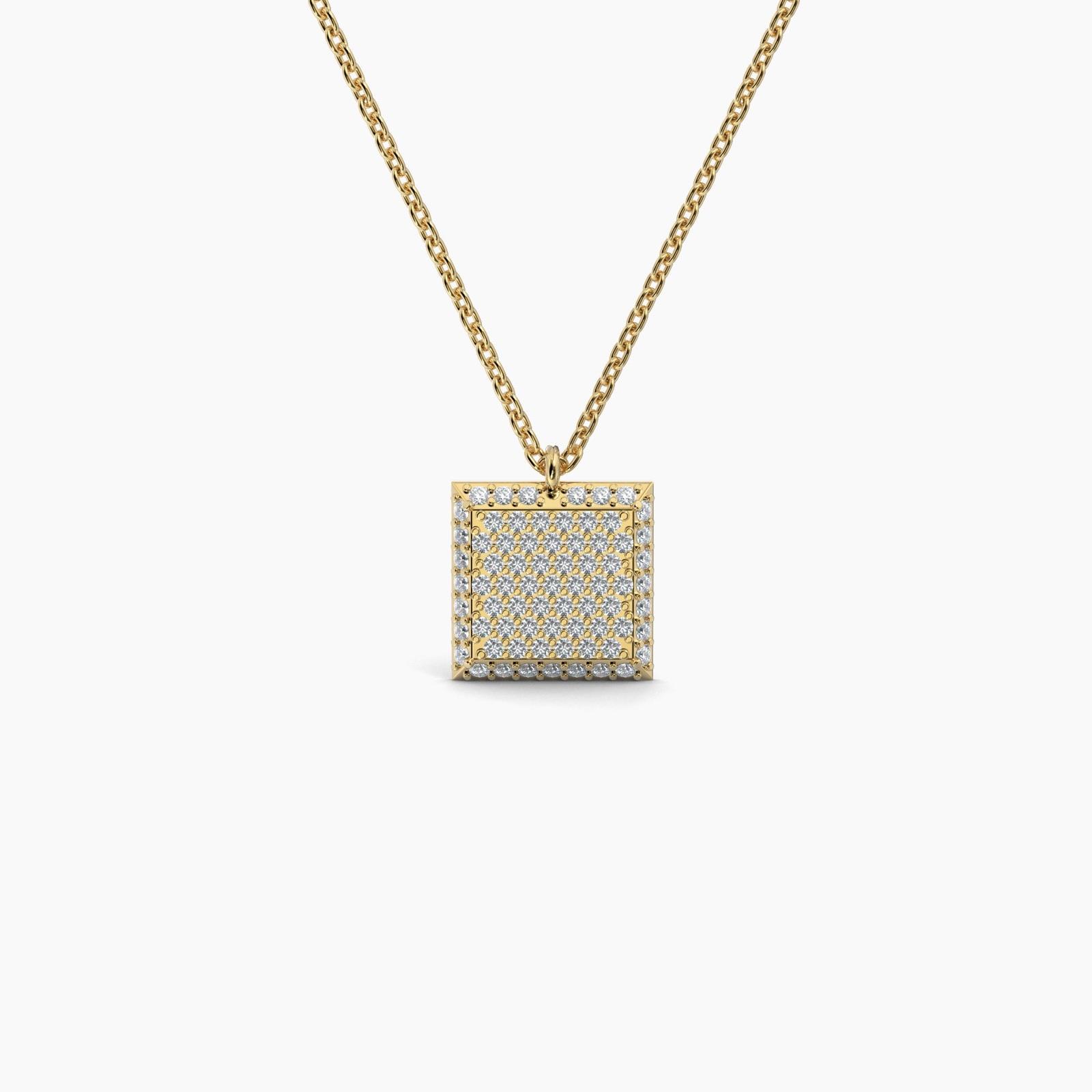Square Shaped AMoré Pavé Necklace With 0.60 ct. Diamonds