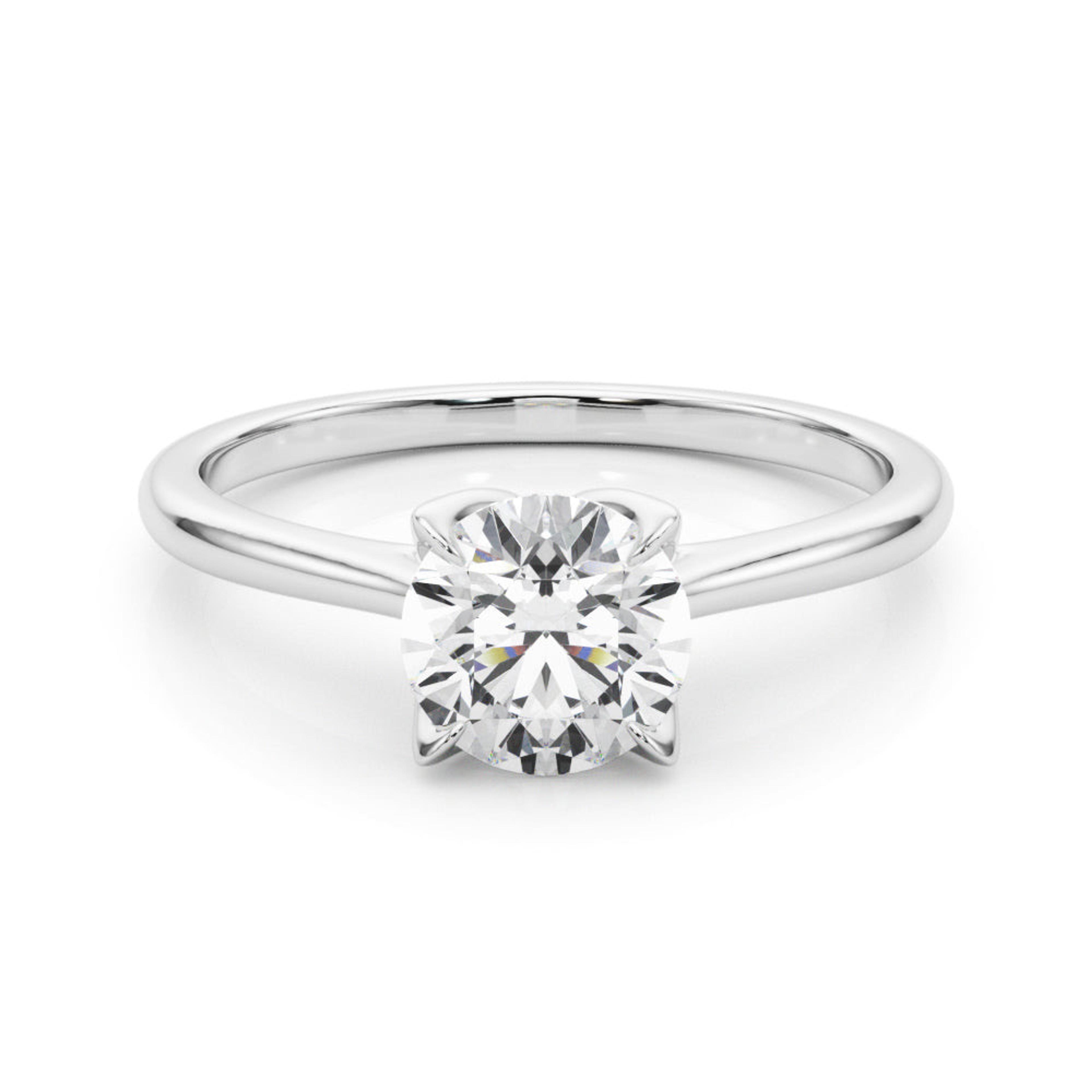 Flora Round  Diamond Solitaire Engagement Ring