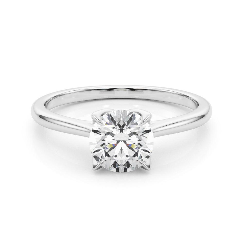 Flora Round Diamond Solitaire Engagement Ring