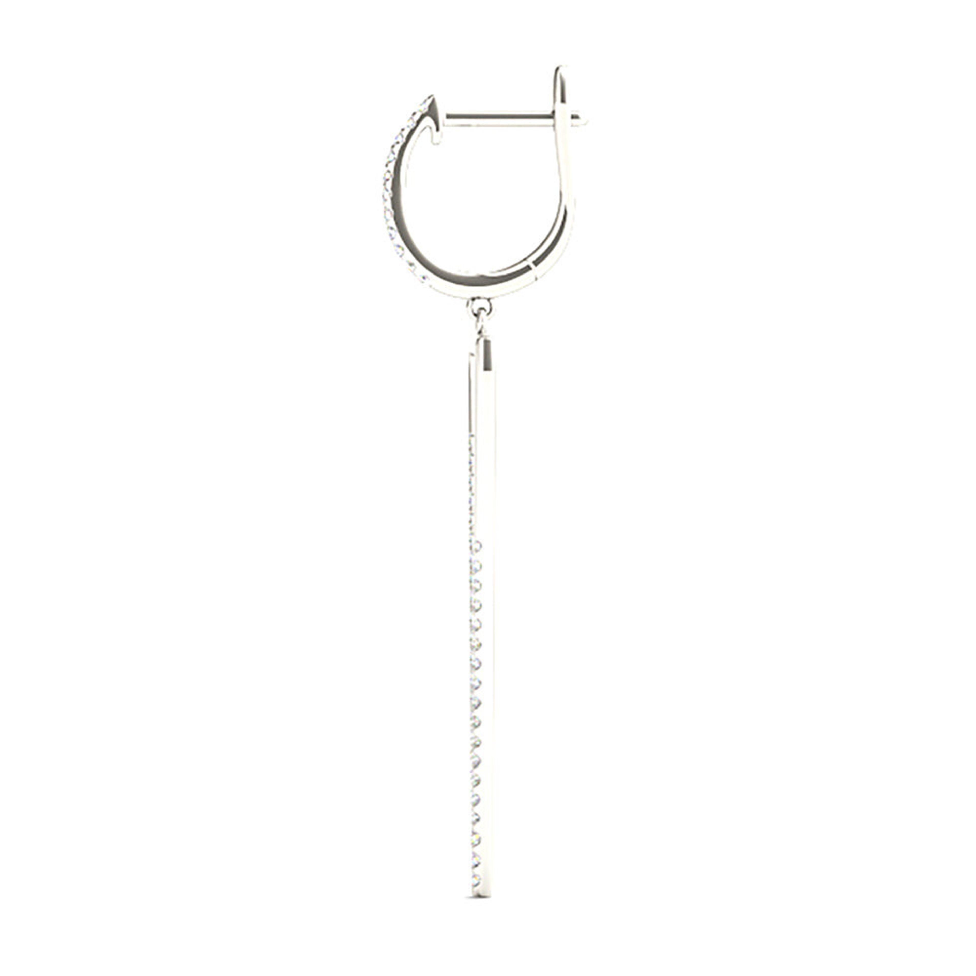 0.62 ctw Diamond Drop Modern Earrings-VIRABYANI