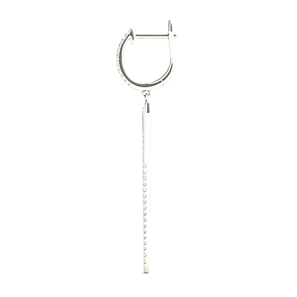 0.62 ctw Diamond Drop Modern Earrings-VIRABYANI