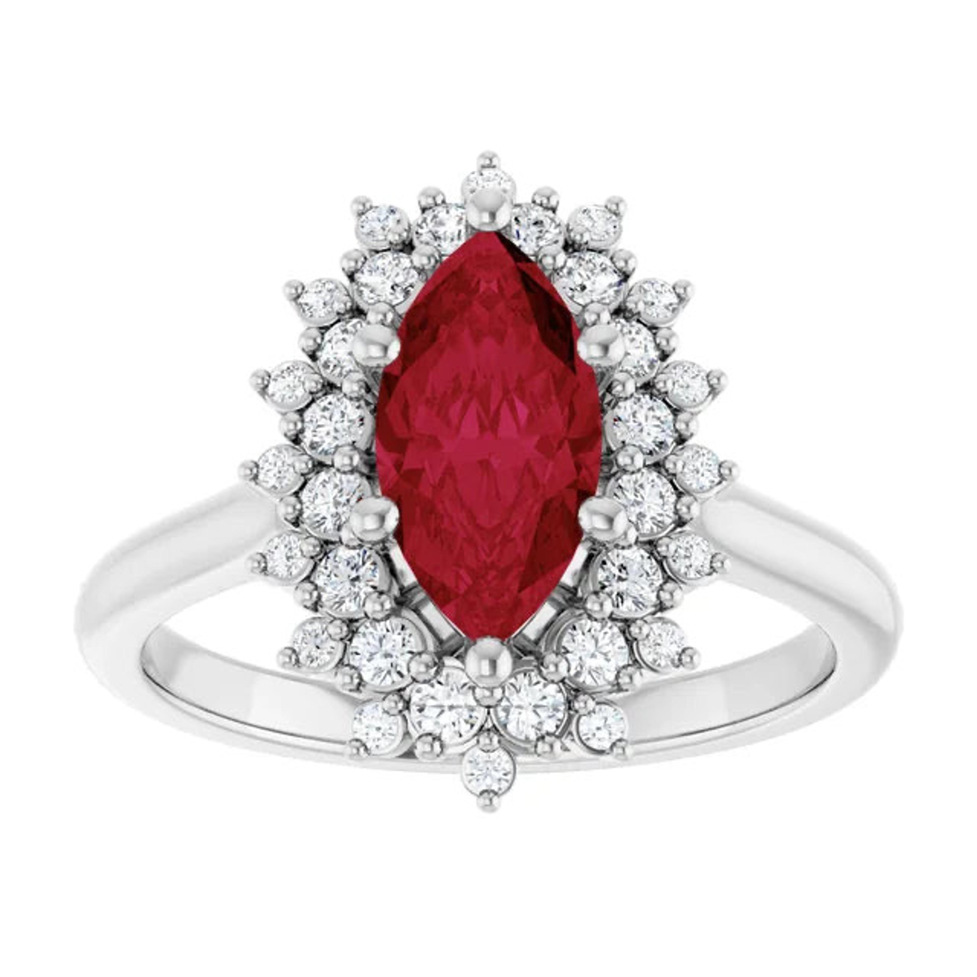 Ruby Halo Ring