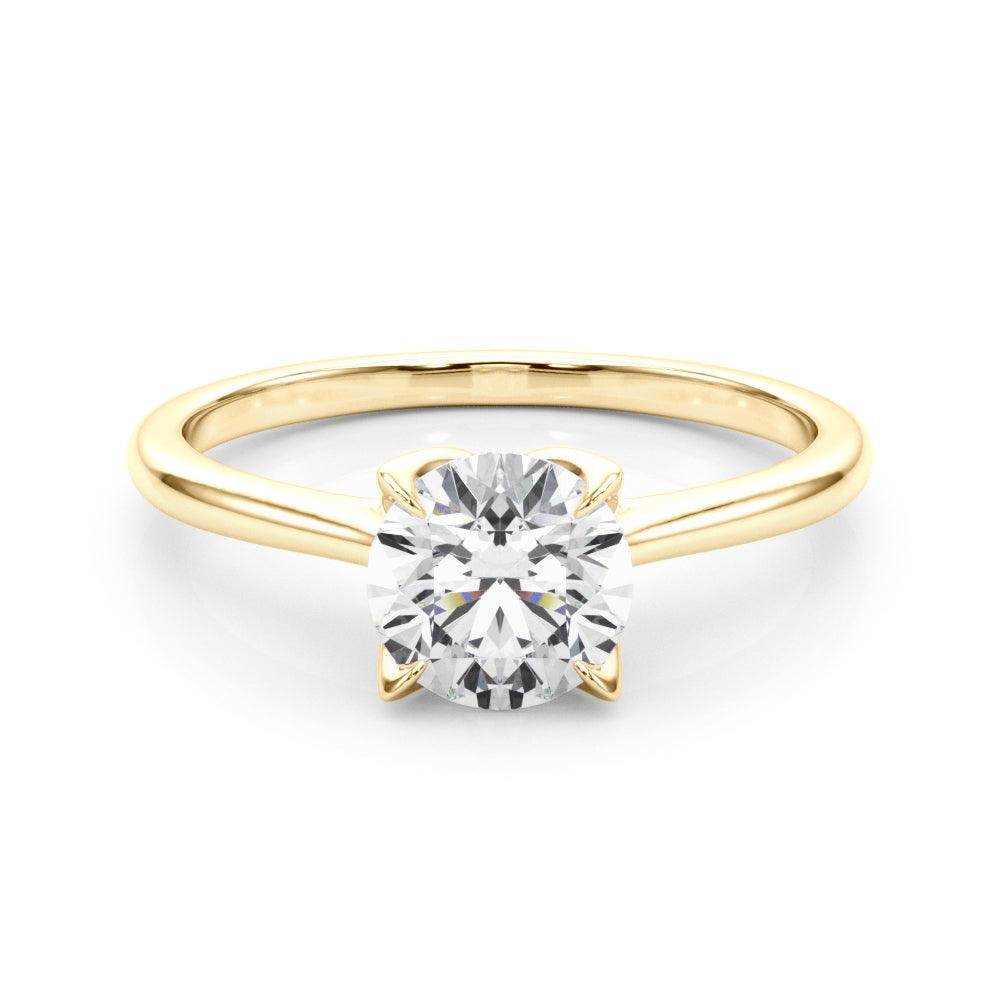 Flora Round Diamond Solitaire Engagement Ring