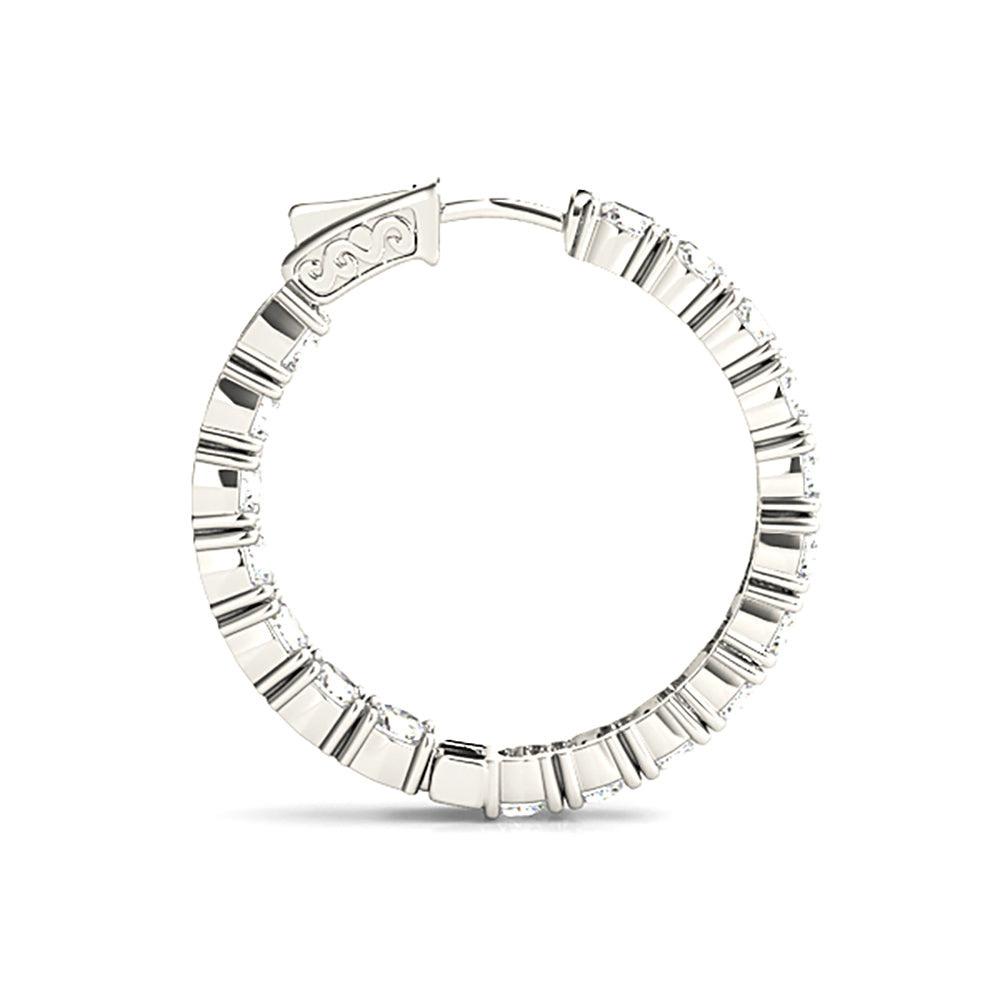 Classic 6.00 ctw Diamond Hoop Earrings Inside-Out