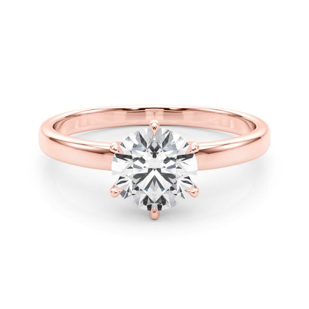 Reigna Round Diamond Solitaire Engagement Ring