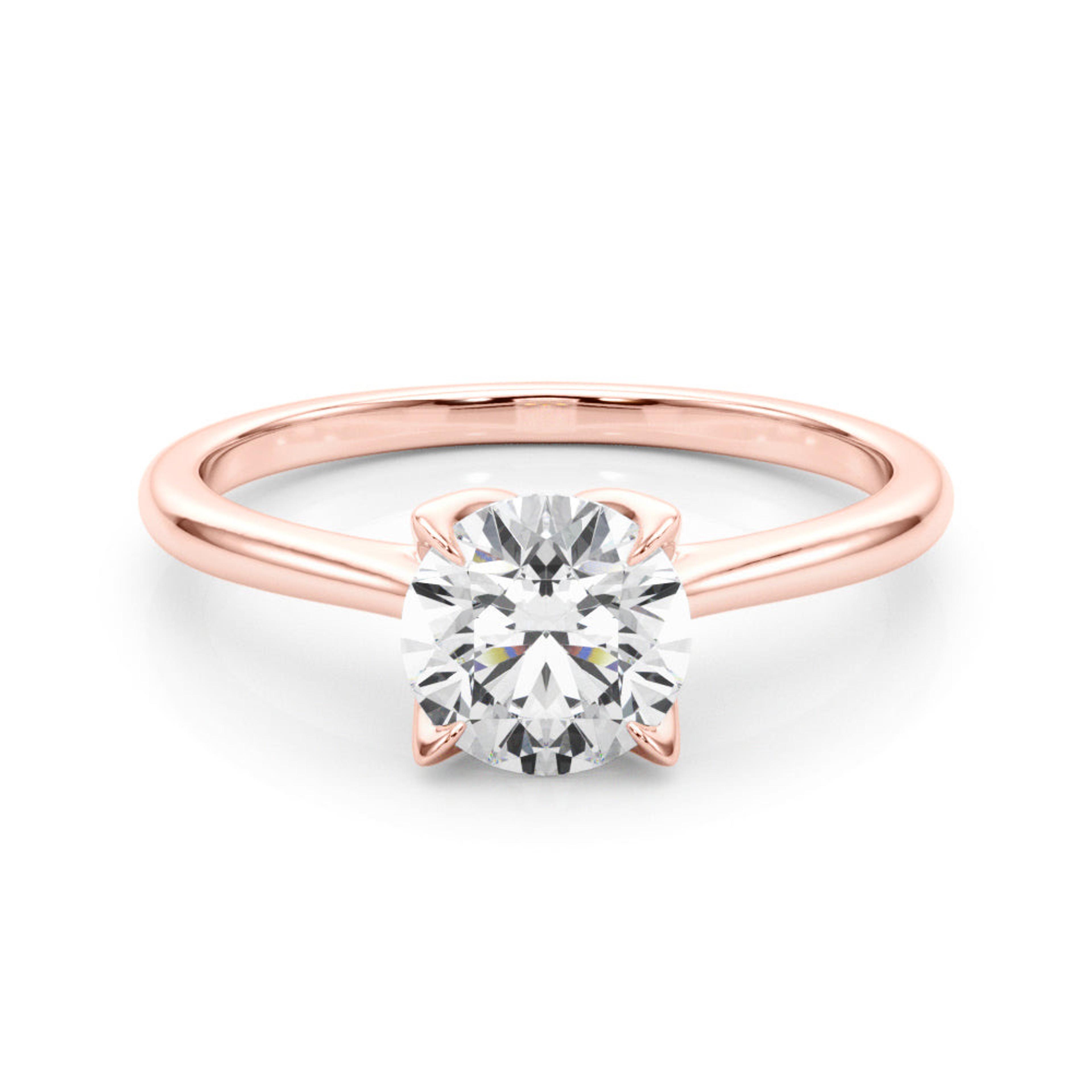 Flora Round  Diamond Solitaire Engagement Ring