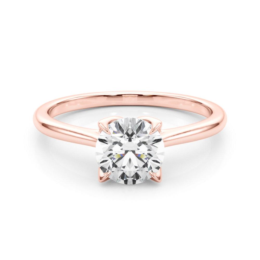 Flora Round Diamond Solitaire Engagement Ring