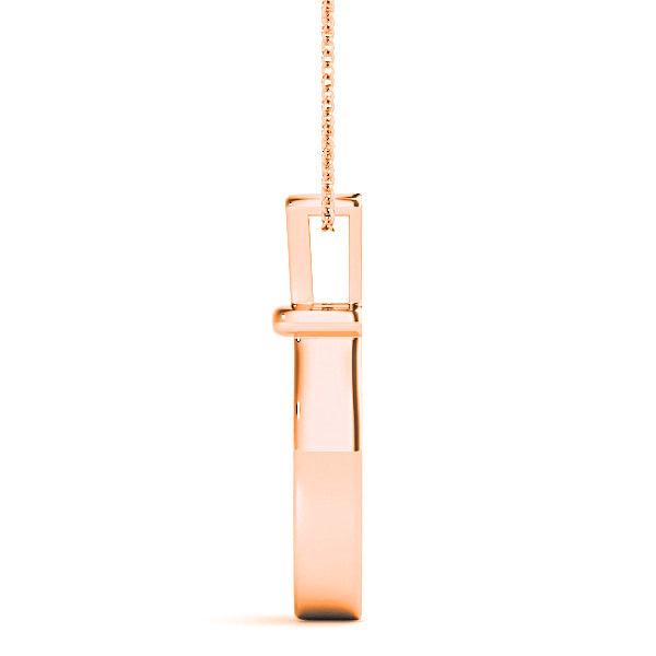 Channel Set 0.50 ctw Round Diamond Three Stone Necklace Pendant-VIRABYANI