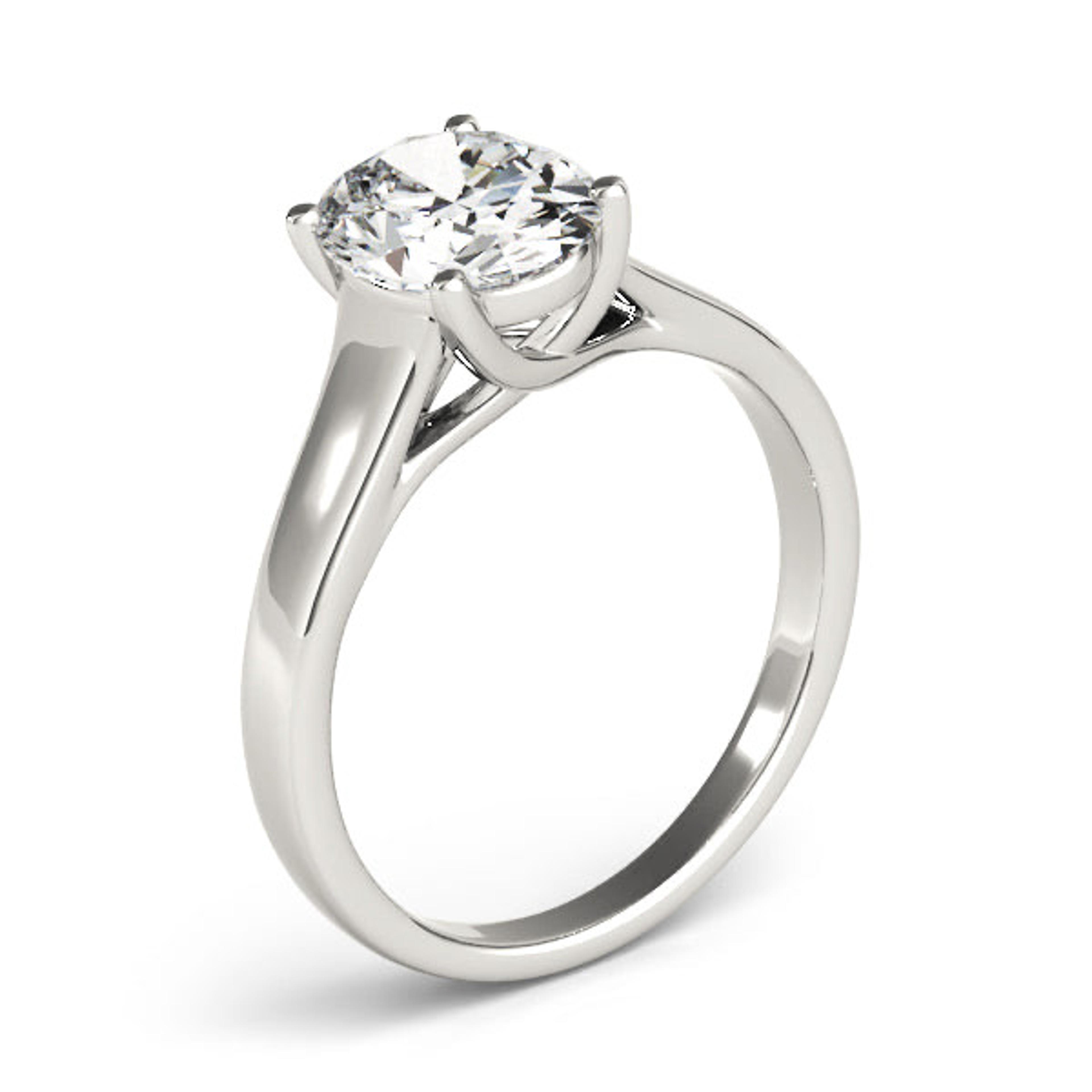 Evelyn Oval Lab Grown Diamond Solitaire Engagement Ring IGI Certified