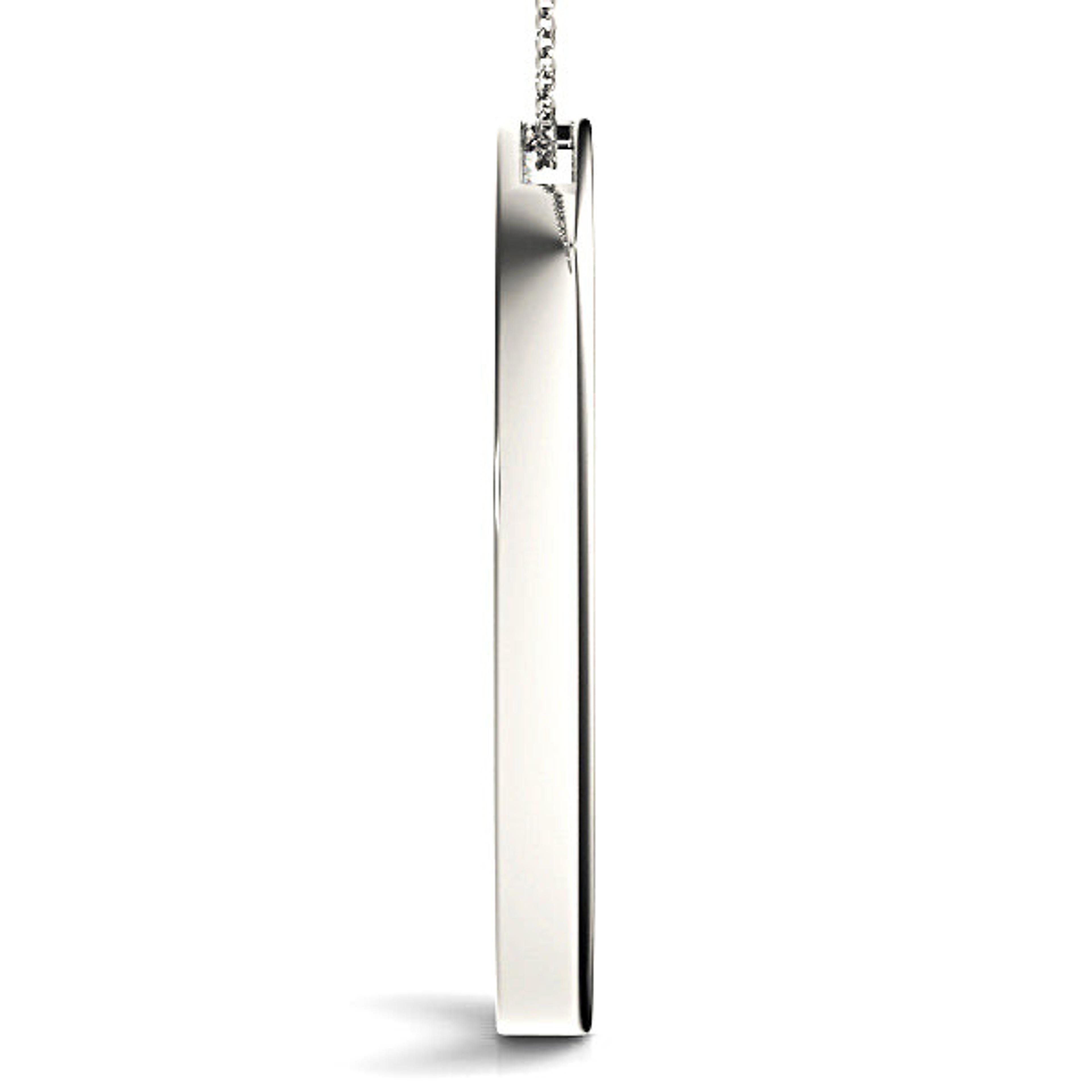 0.80 ctw Diamond Circle Channel Set Necklace Pendant-VIRABYANI