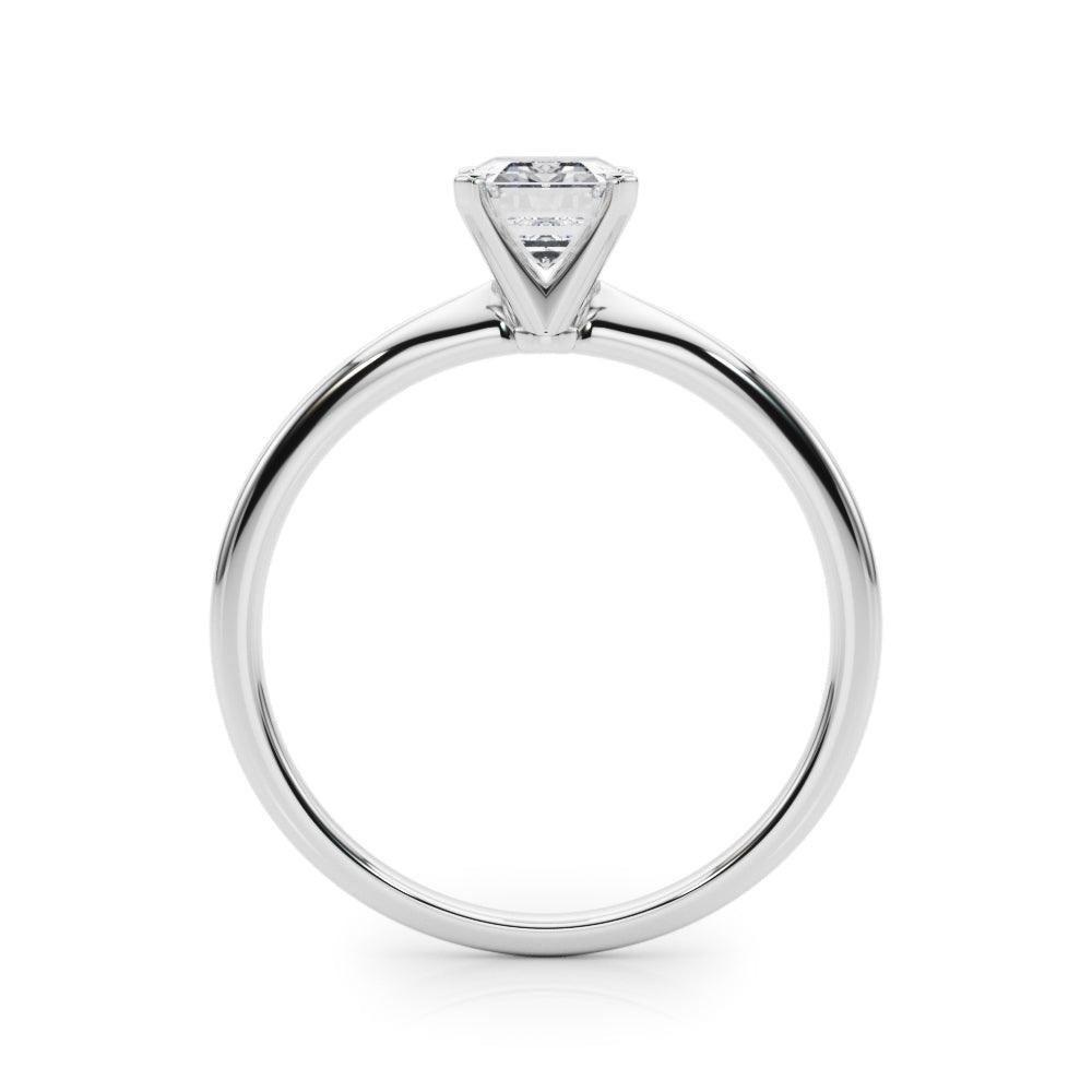Angelica Emerald Diamond Solitaire Engagement Ring