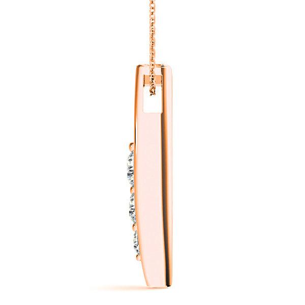 0.50 ctw Diamond Three Stone Necklace Pendant-VIRABYANI