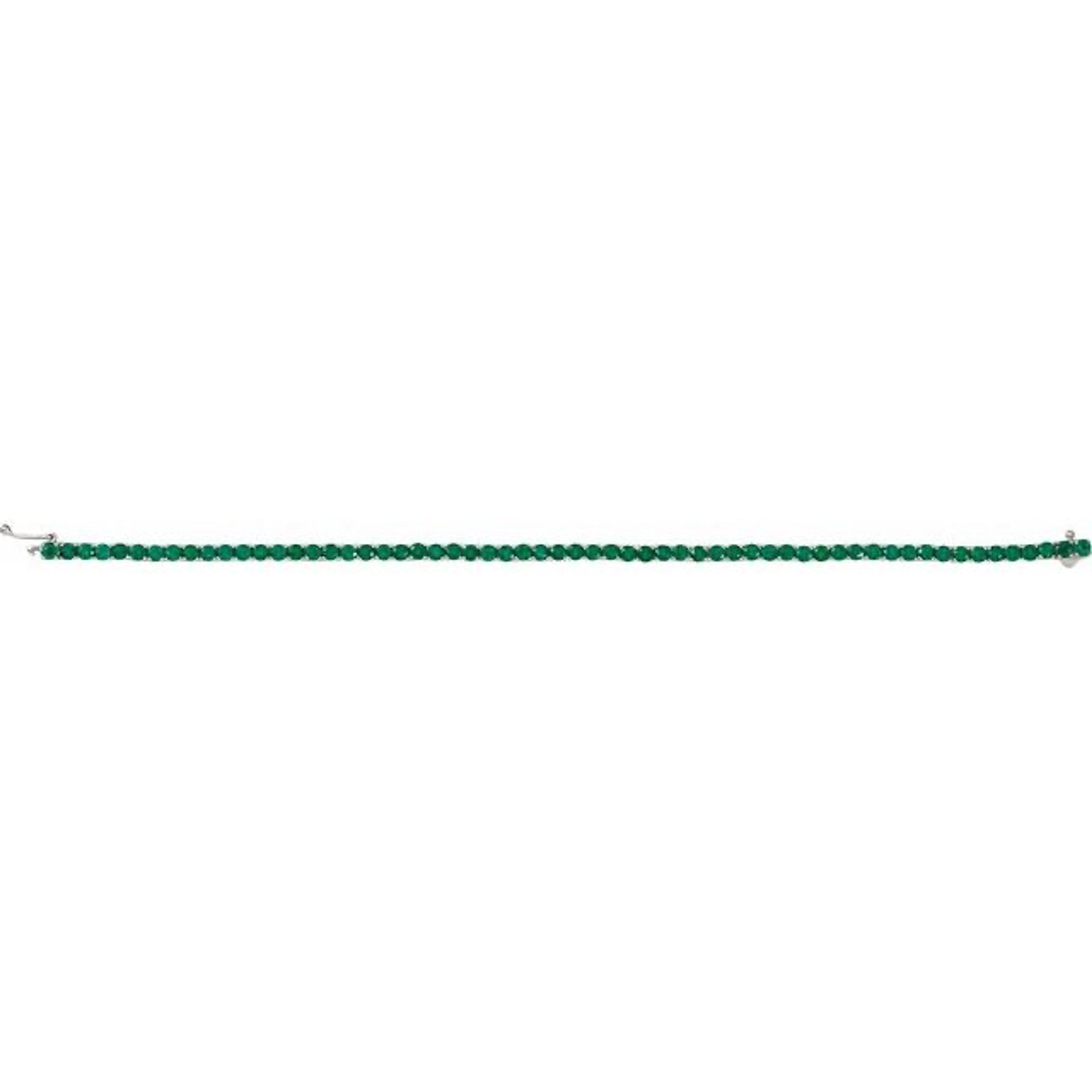 7.30 ct. Genuine Emerald Tennis Bracelet 7.25 inches-VIRABYANI