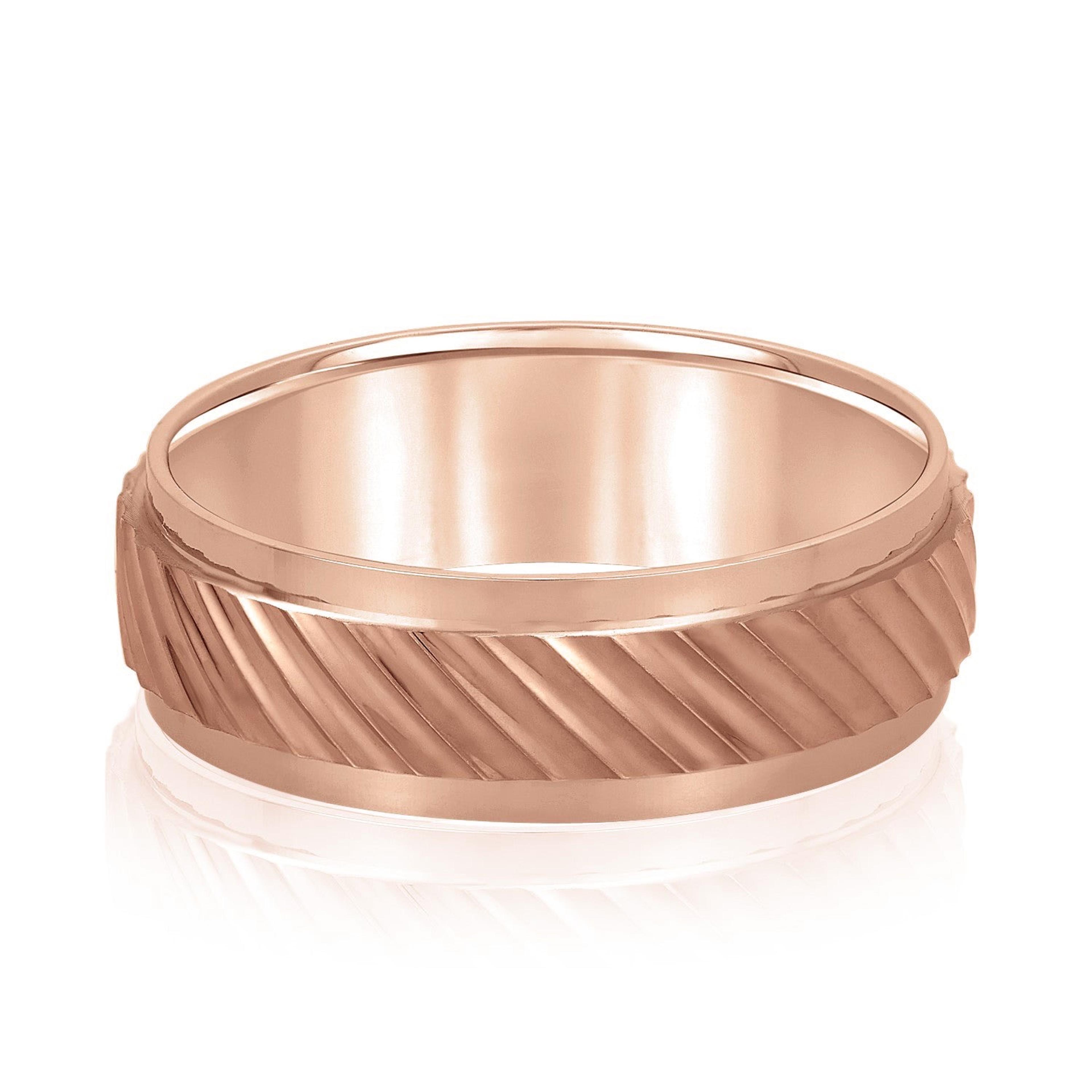 Slanting Lines Pattern Men's Band