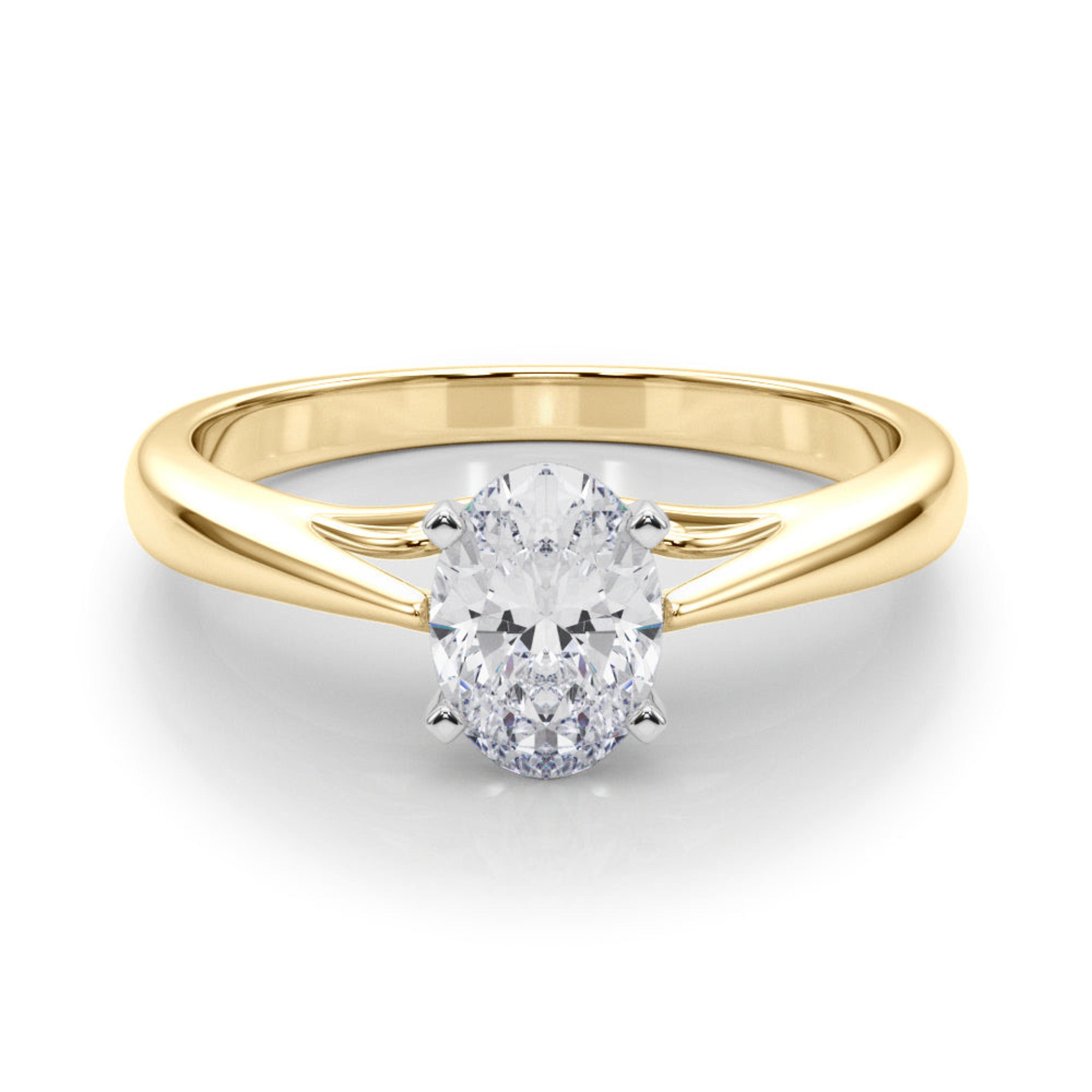 Katerina Oval Diamond Solitaire Engagement Ring