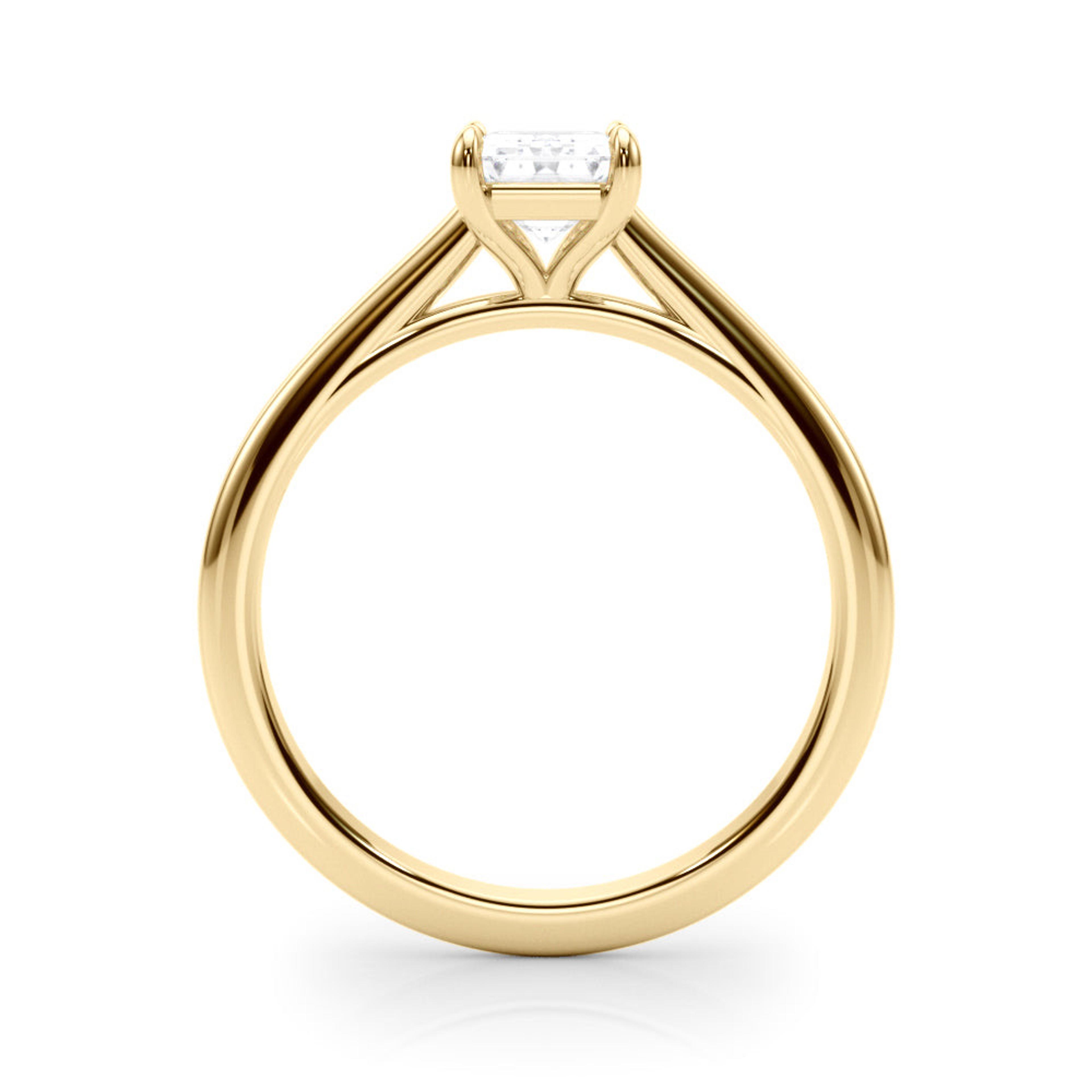 Amelia Emerald Diamond Solitaire Engagement Ring
