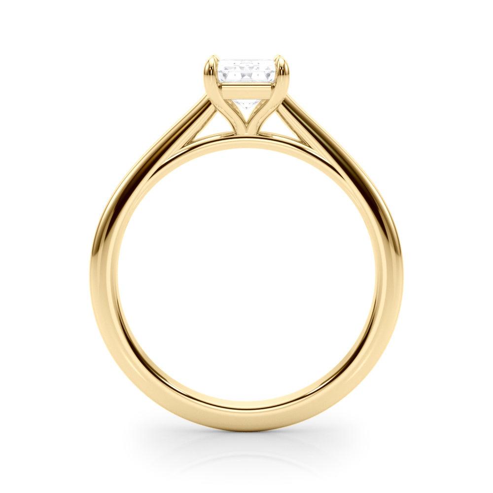 Amelia Emerald Diamond Solitaire Engagement Ring
