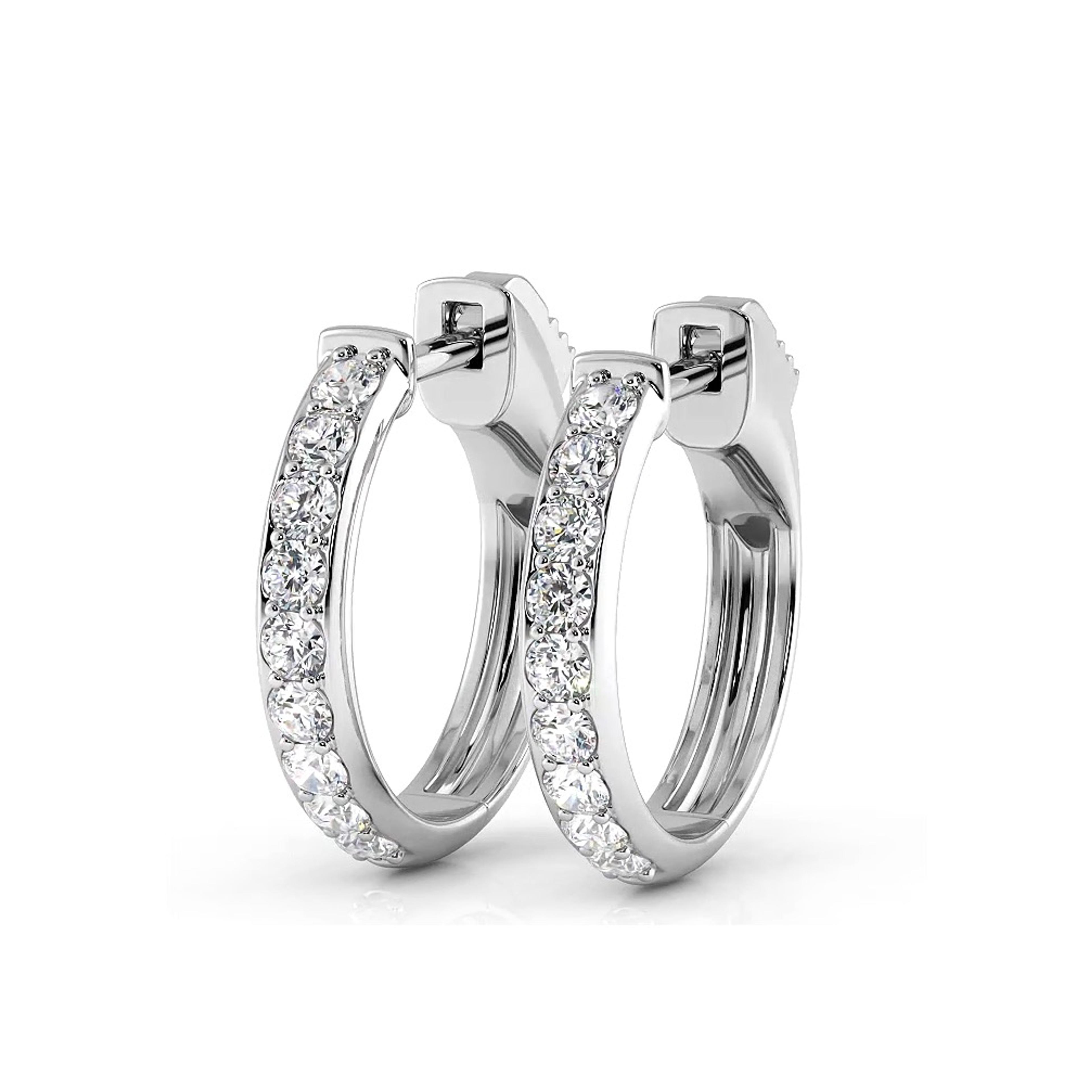 0.50 ctw. Round Brilliant Cut Huggie Hoop earrings