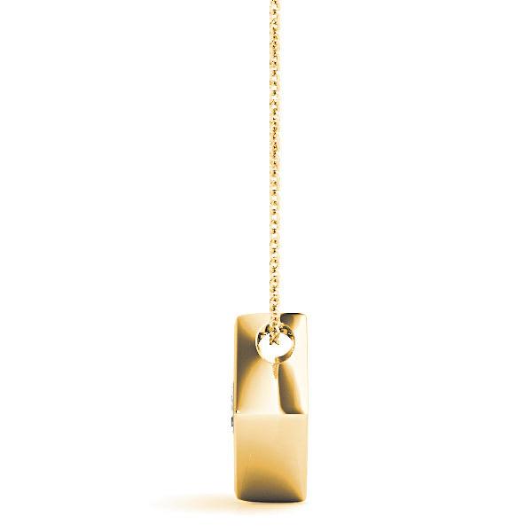 Eagle Prong Round Diamond Solitaire Necklace Pendant-VIRABYANI