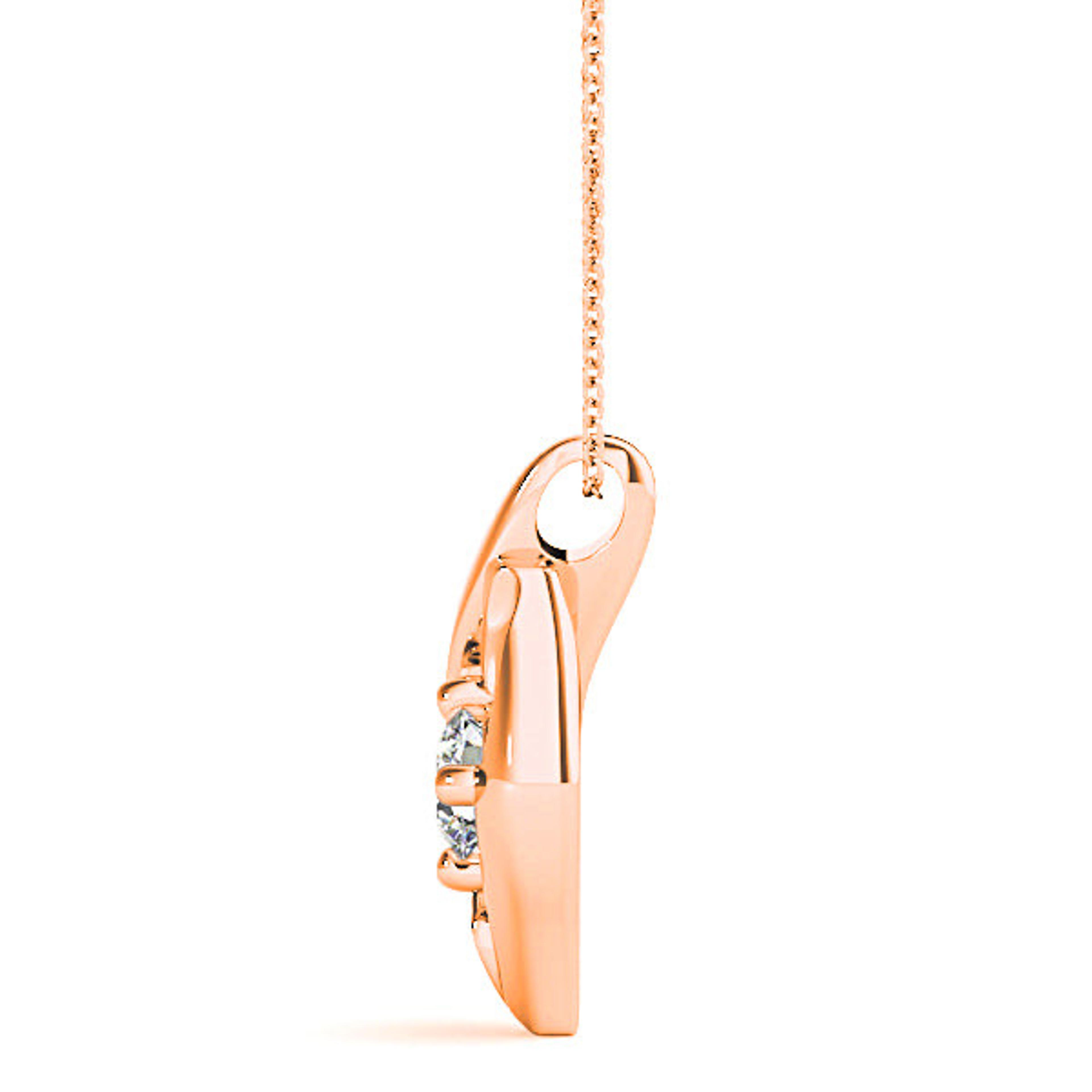 Four Prong Round Diamond Solitaire Necklace Pendant-VIRABYANI