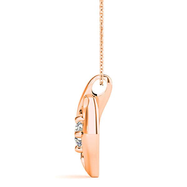 Four Prong Round Diamond Solitaire Necklace Pendant-VIRABYANI
