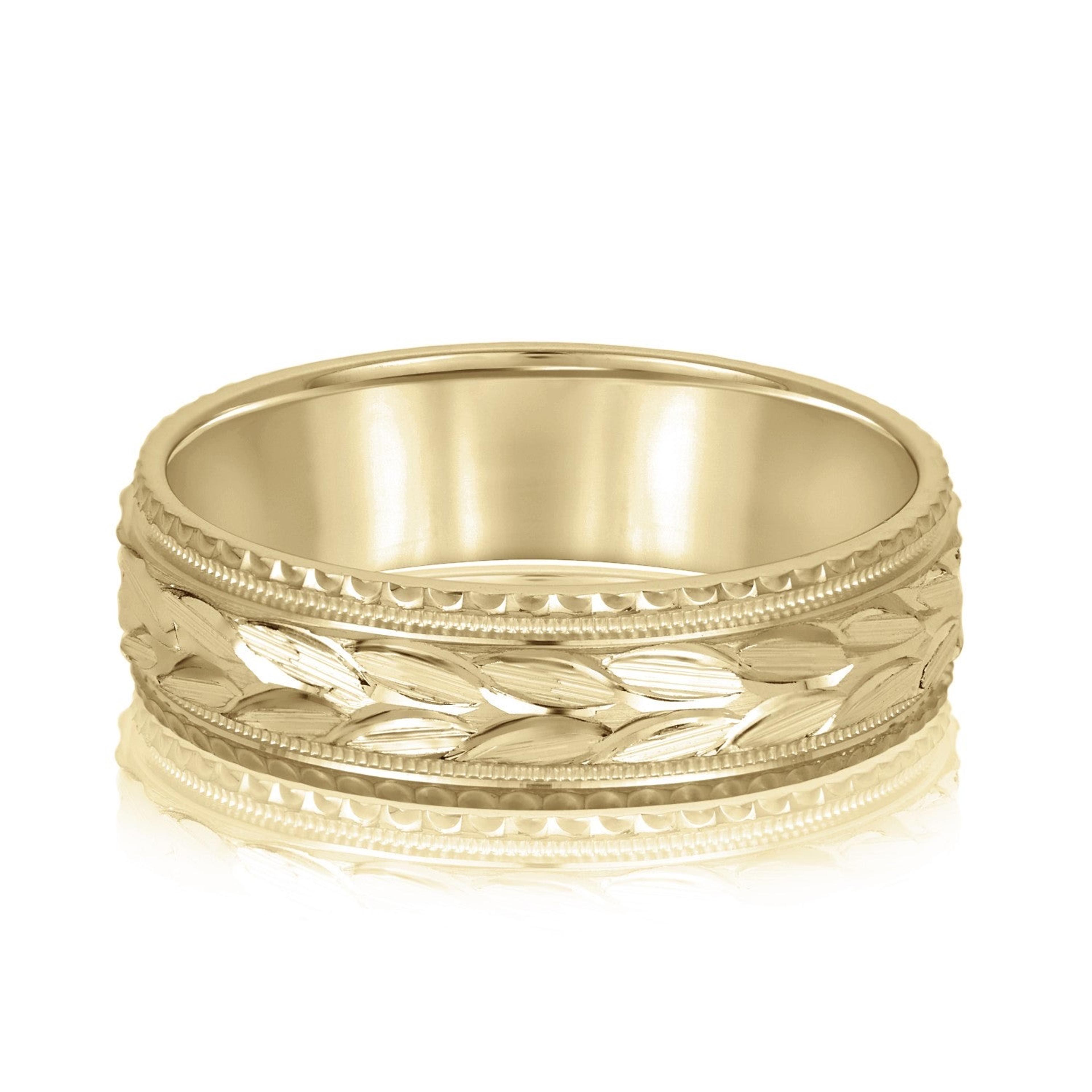 Greek God Wreath Style Men’s Wedding Band