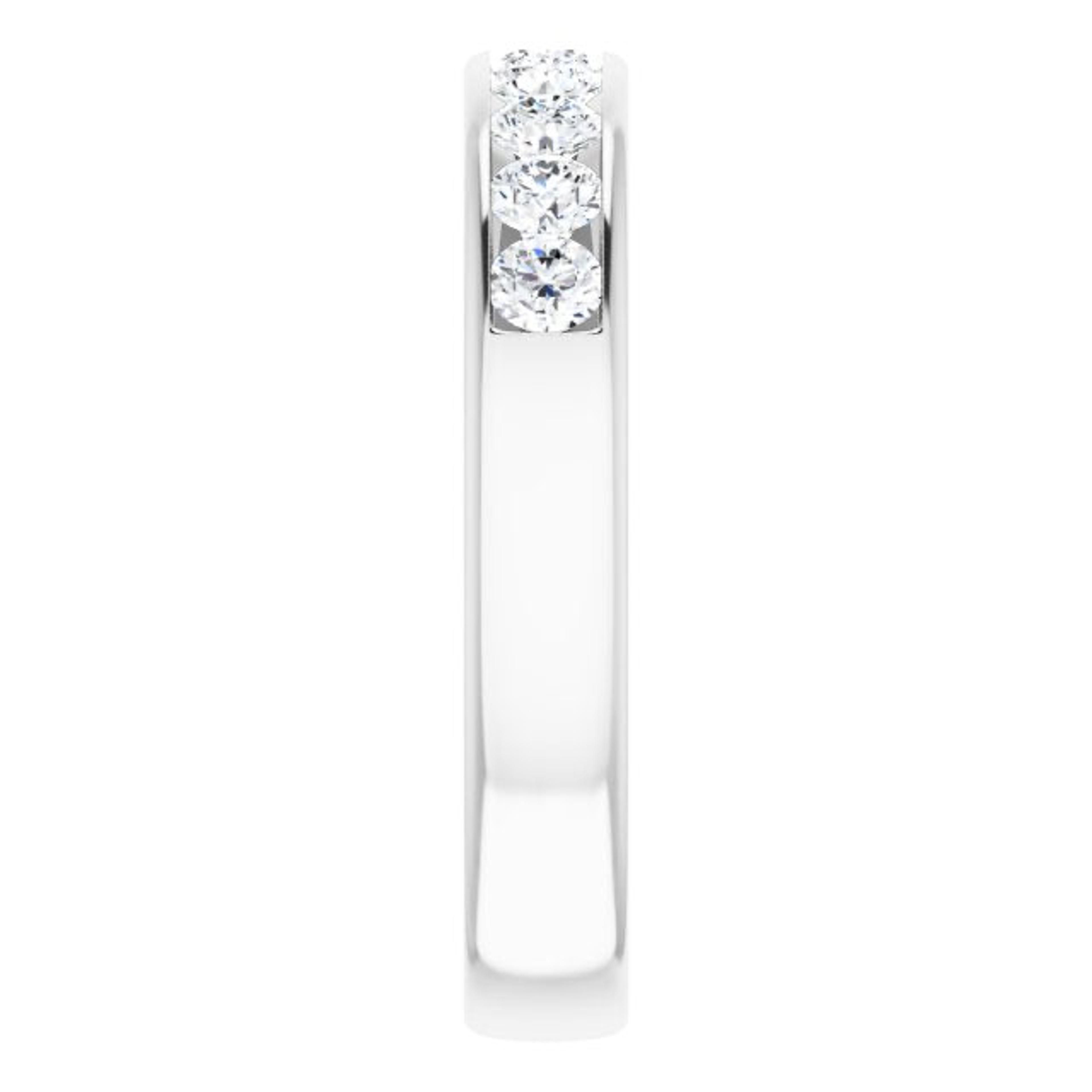 Classic 1.0 ctw Channel Set Round Diamond Men's Band