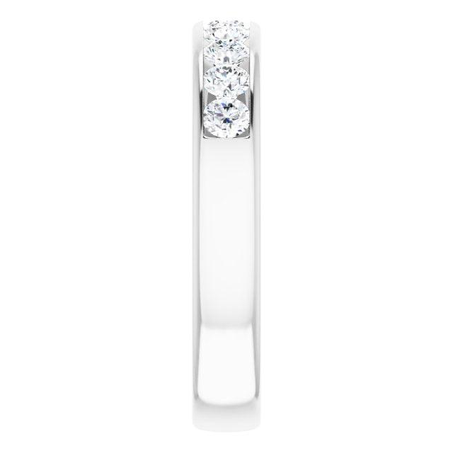Classic 1.0 ctw Channel Set Round Diamond Men's Band