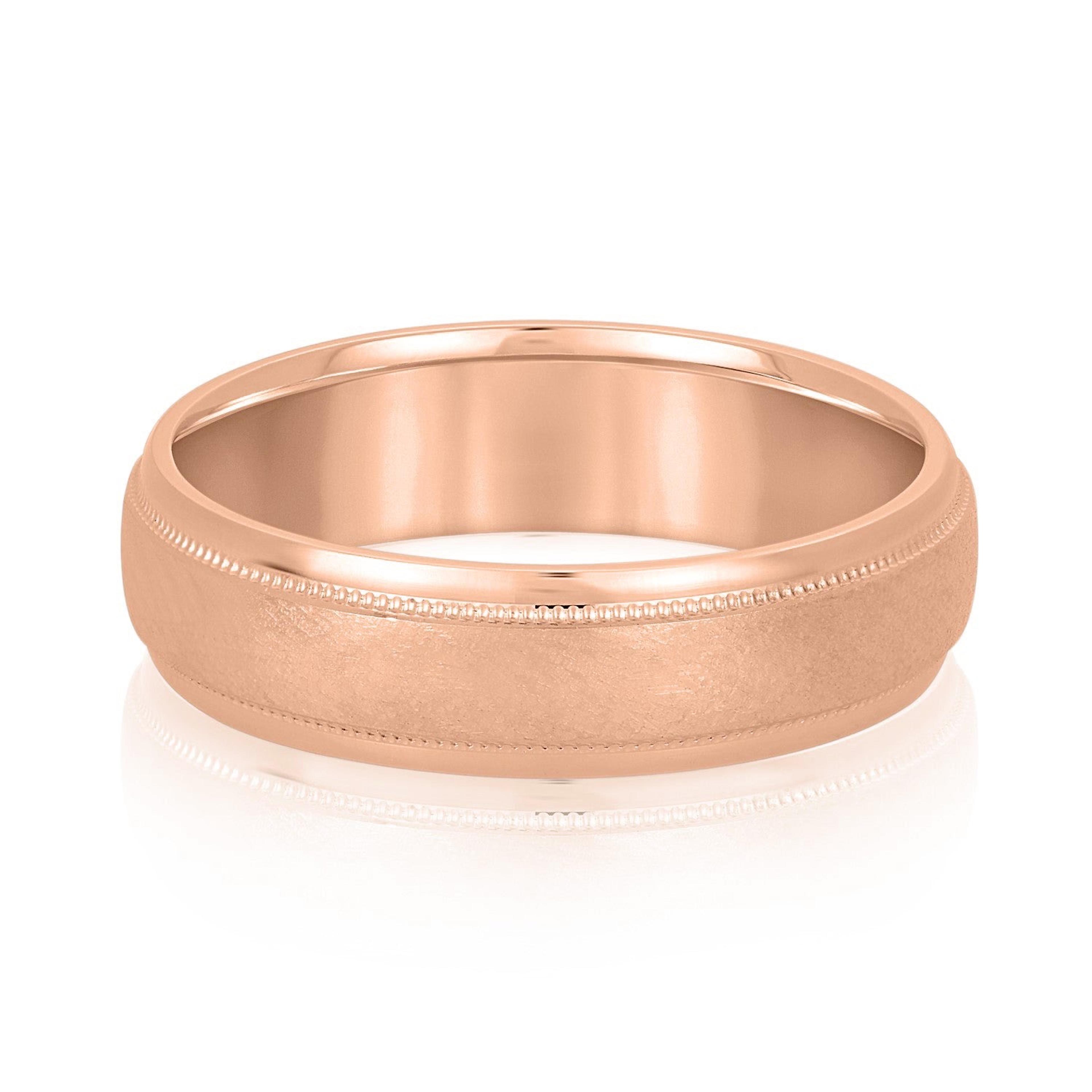 Men's Step Cut Edges Wedding Band