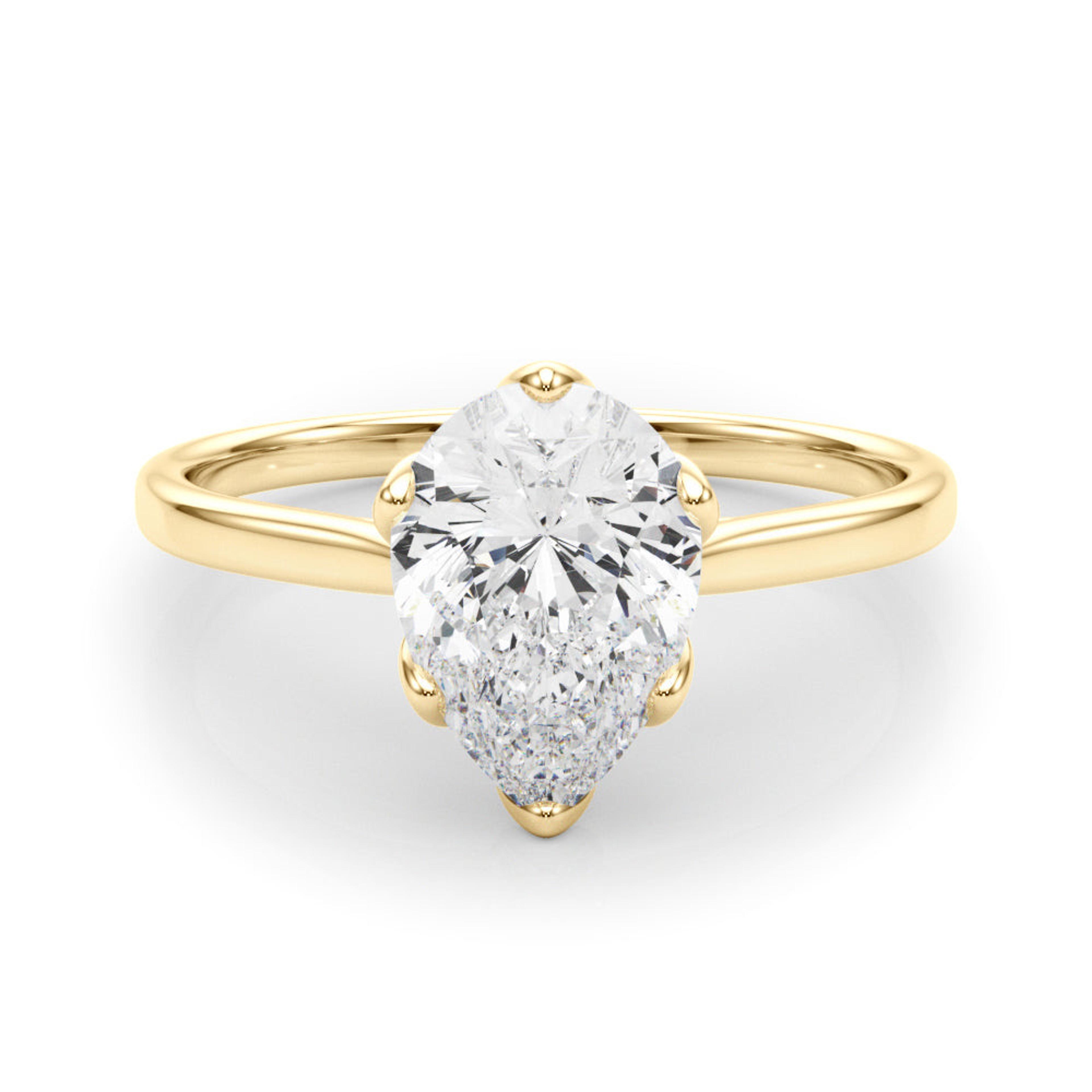 Esme Pear Cut Diamond Solitaire Engagement Ring
