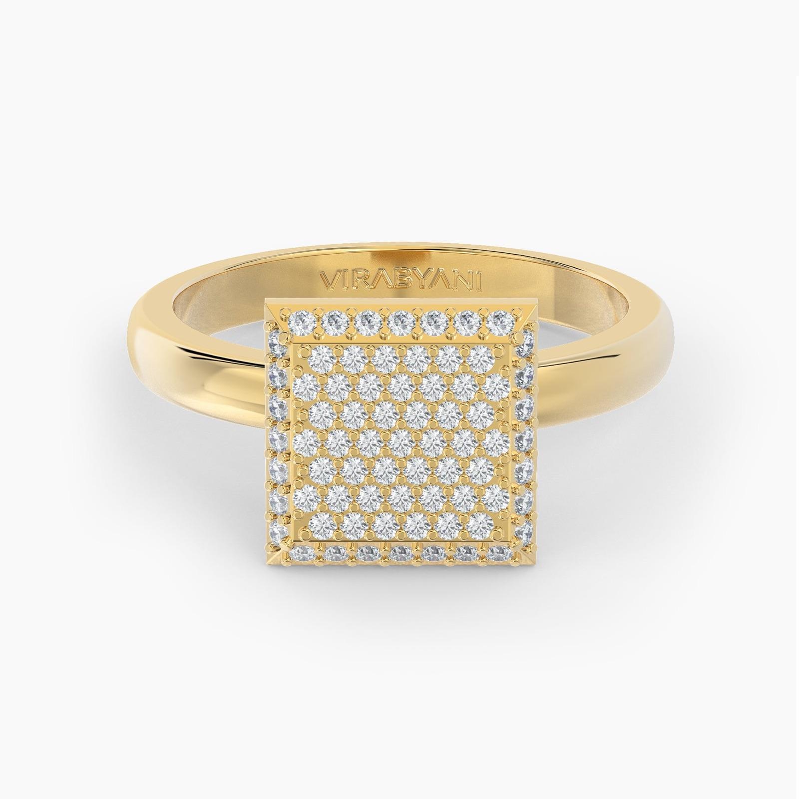 Square Shaped AMoré Pavé Ring With 0.60 ct. Diamonds
