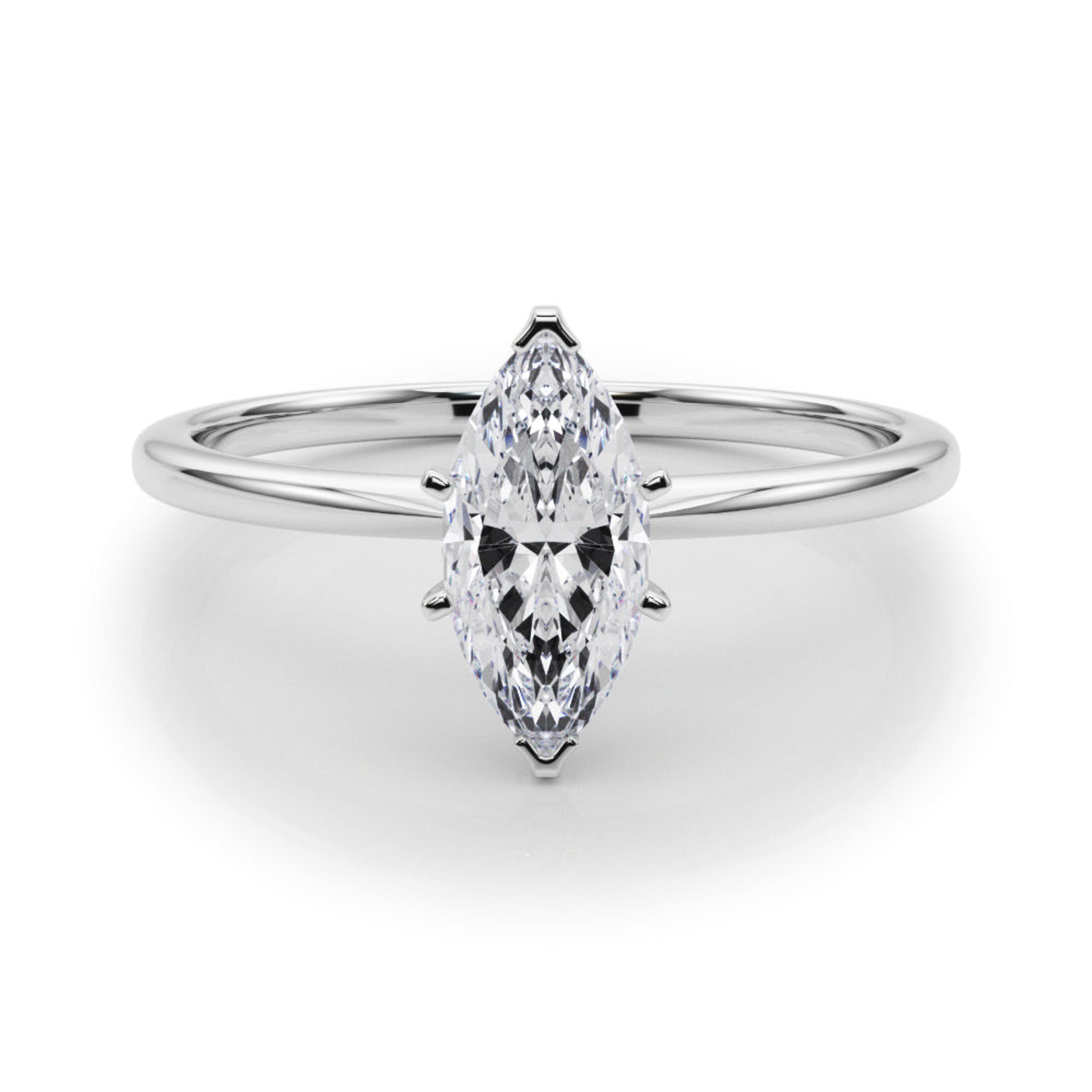 Angelica Marquise Diamond Solitaire Engagement Ring