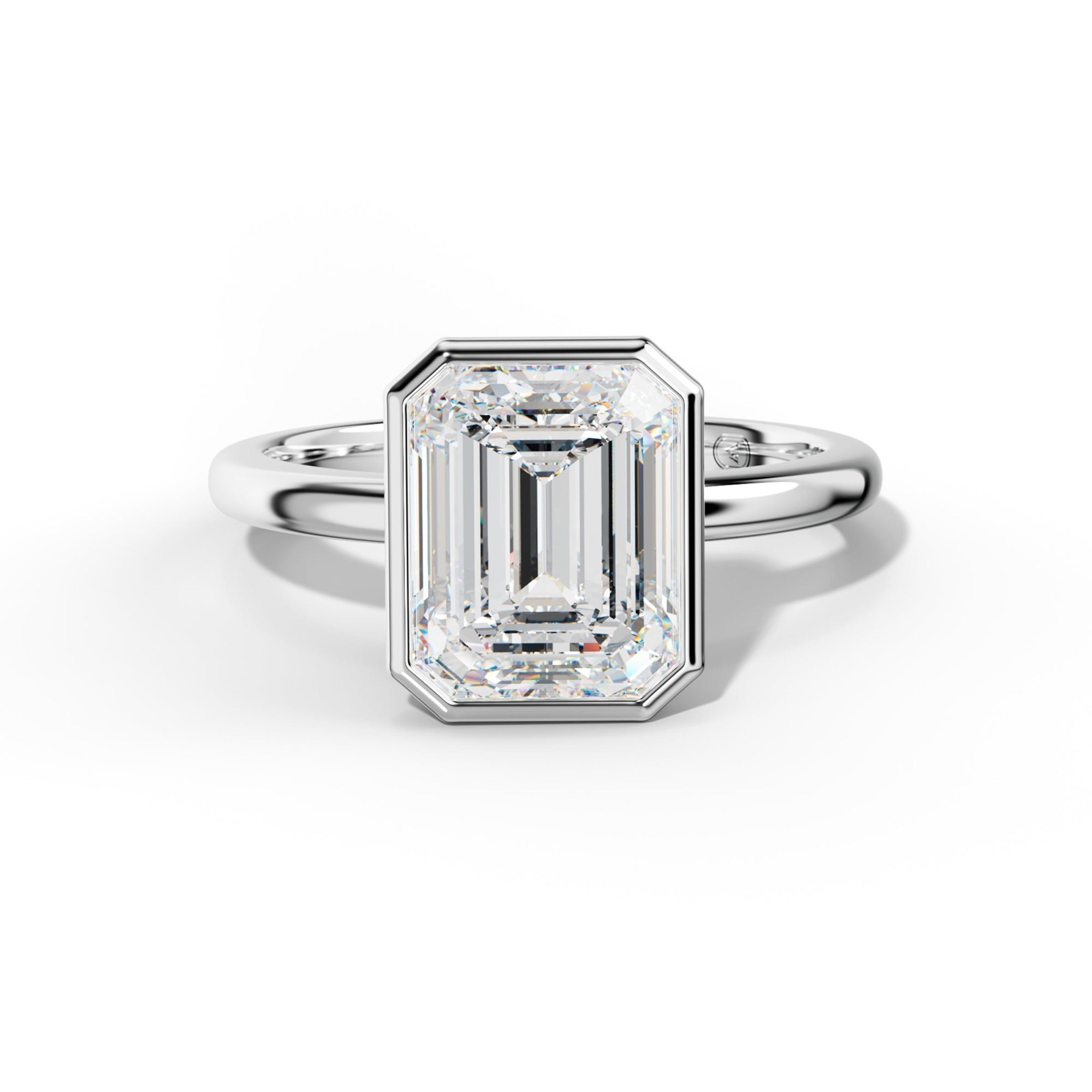 Malaya Emerald Cut Engagement Ring