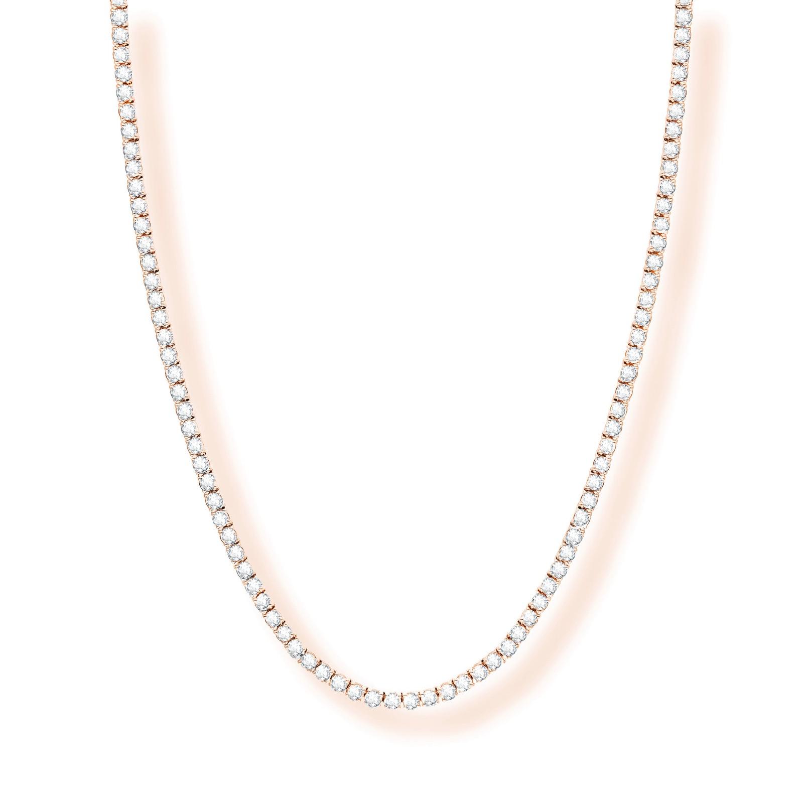Four Prong Classic Diamond Tennis Necklace