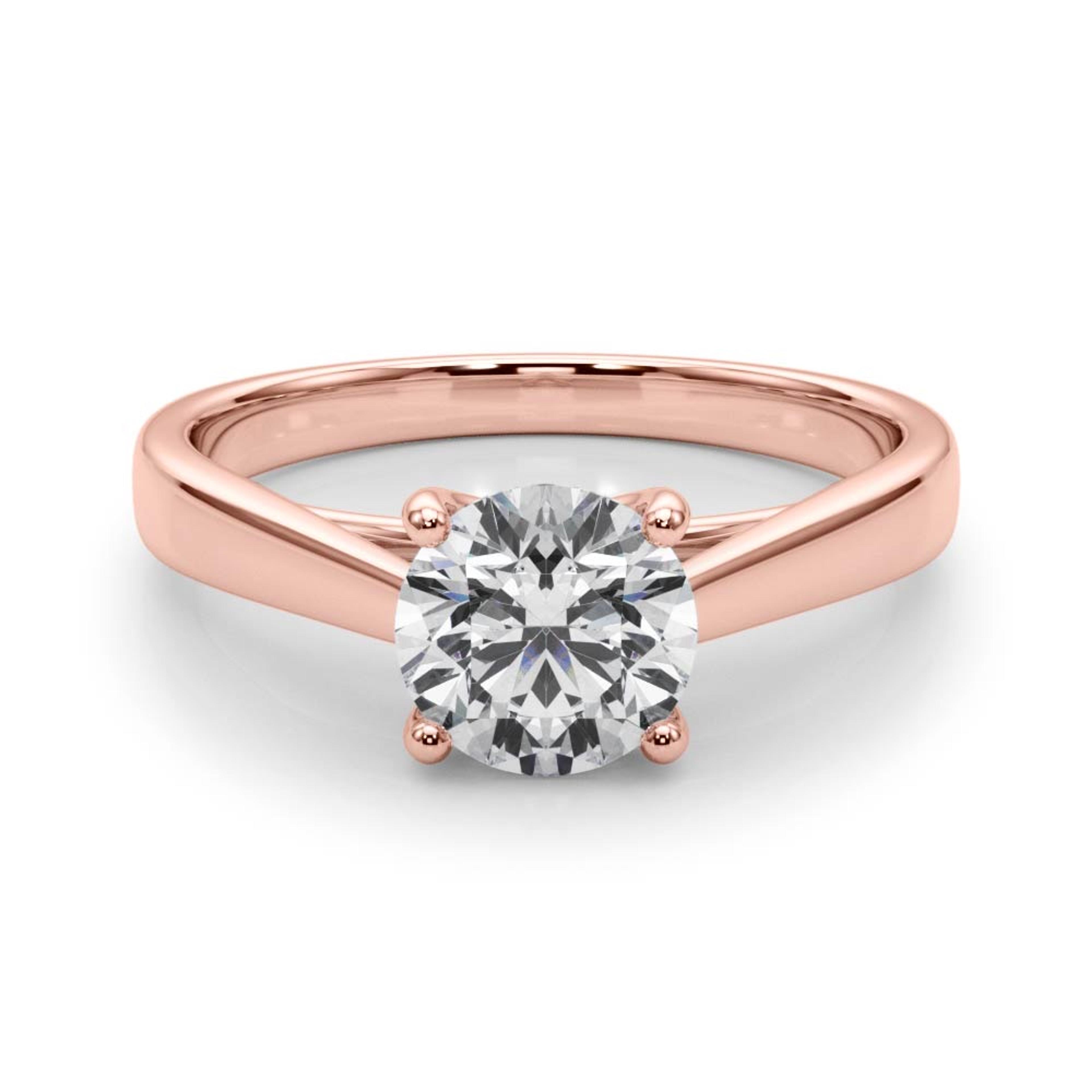 Bella Round Diamond Solitaire Engagement Ring