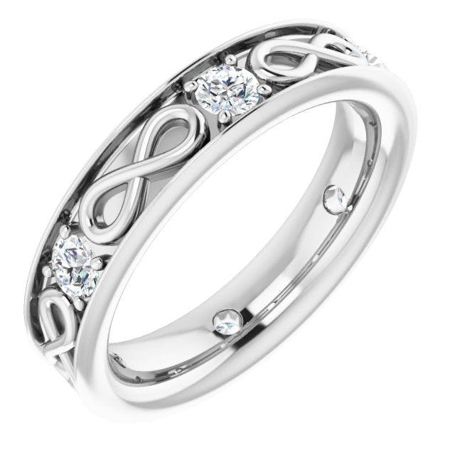 0.70 ctw Round Diamond Infinity Design Men's Ring
