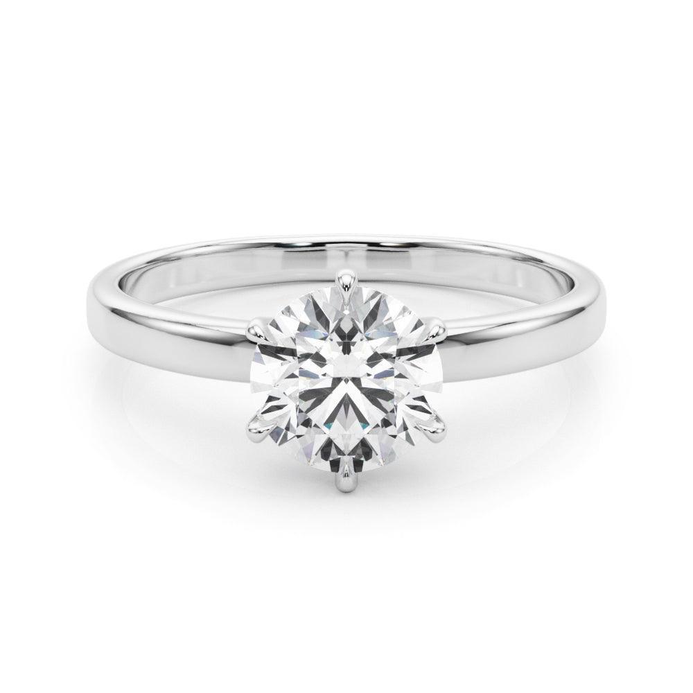 Reigna Round Diamond Solitaire Engagement Ring