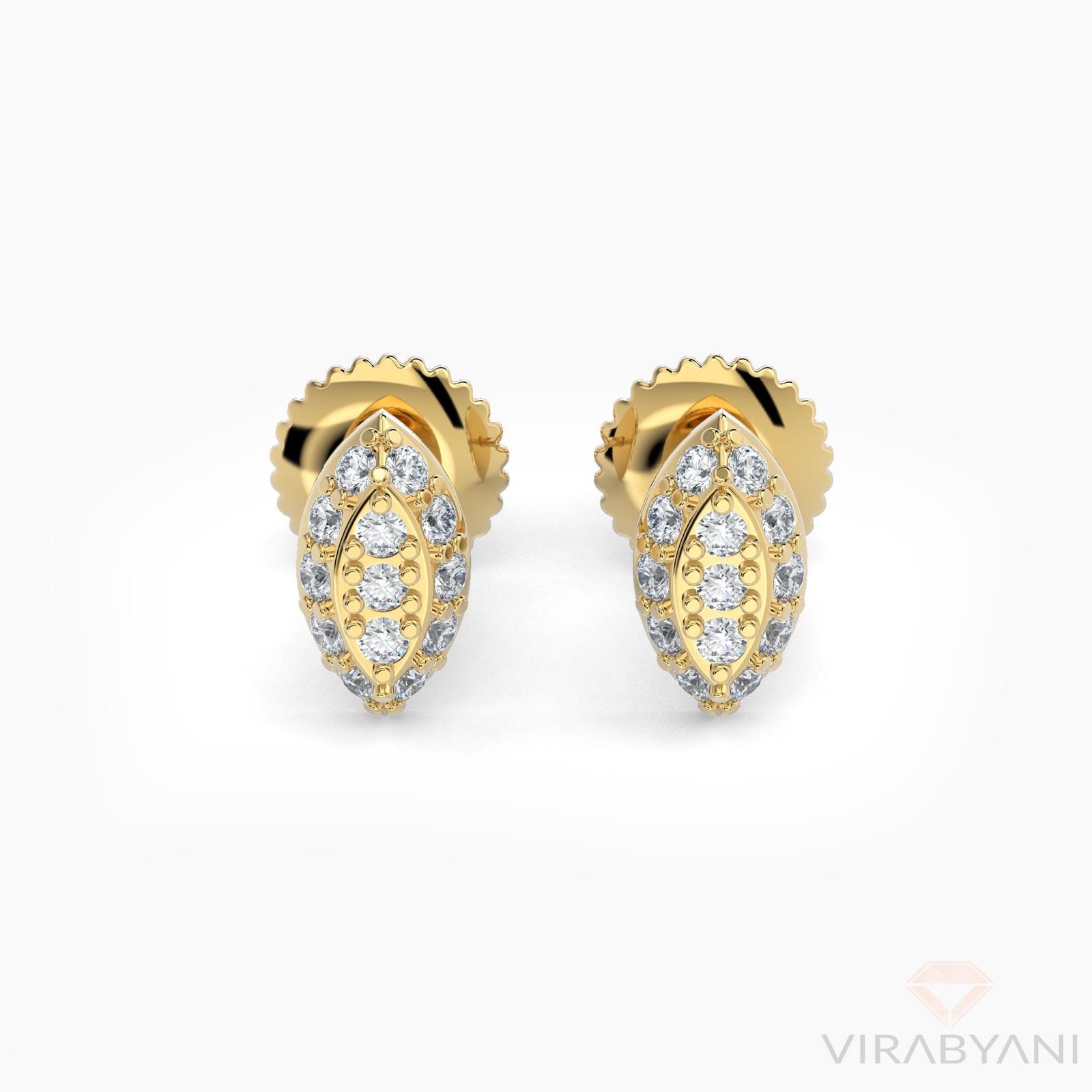 Marquise Shaped AMoré Pavé Stud Earrings With 0.20 ct. Diamonds