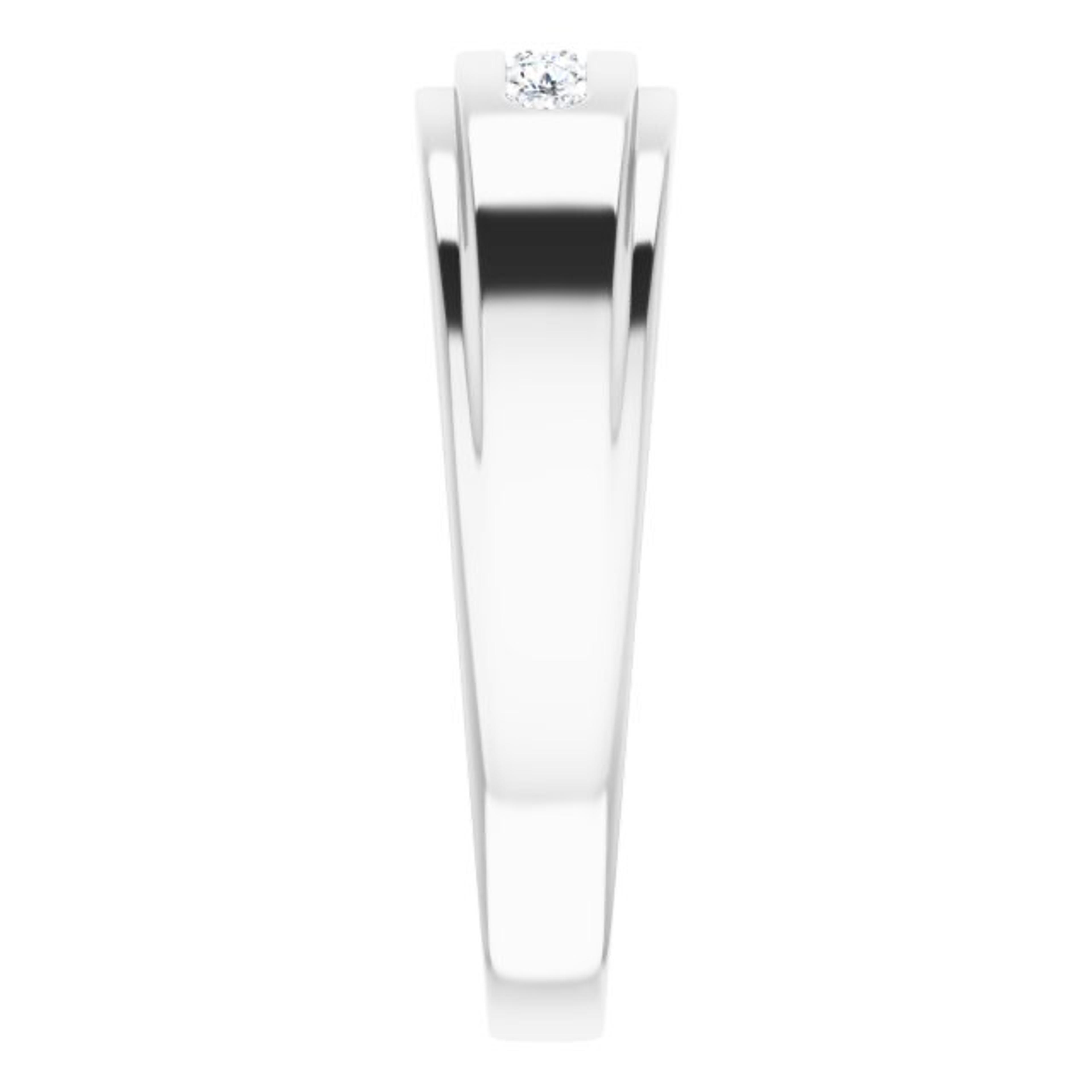 0.25 ctw Channel Set Round Diamond Men's Ring-VIRABYANI
