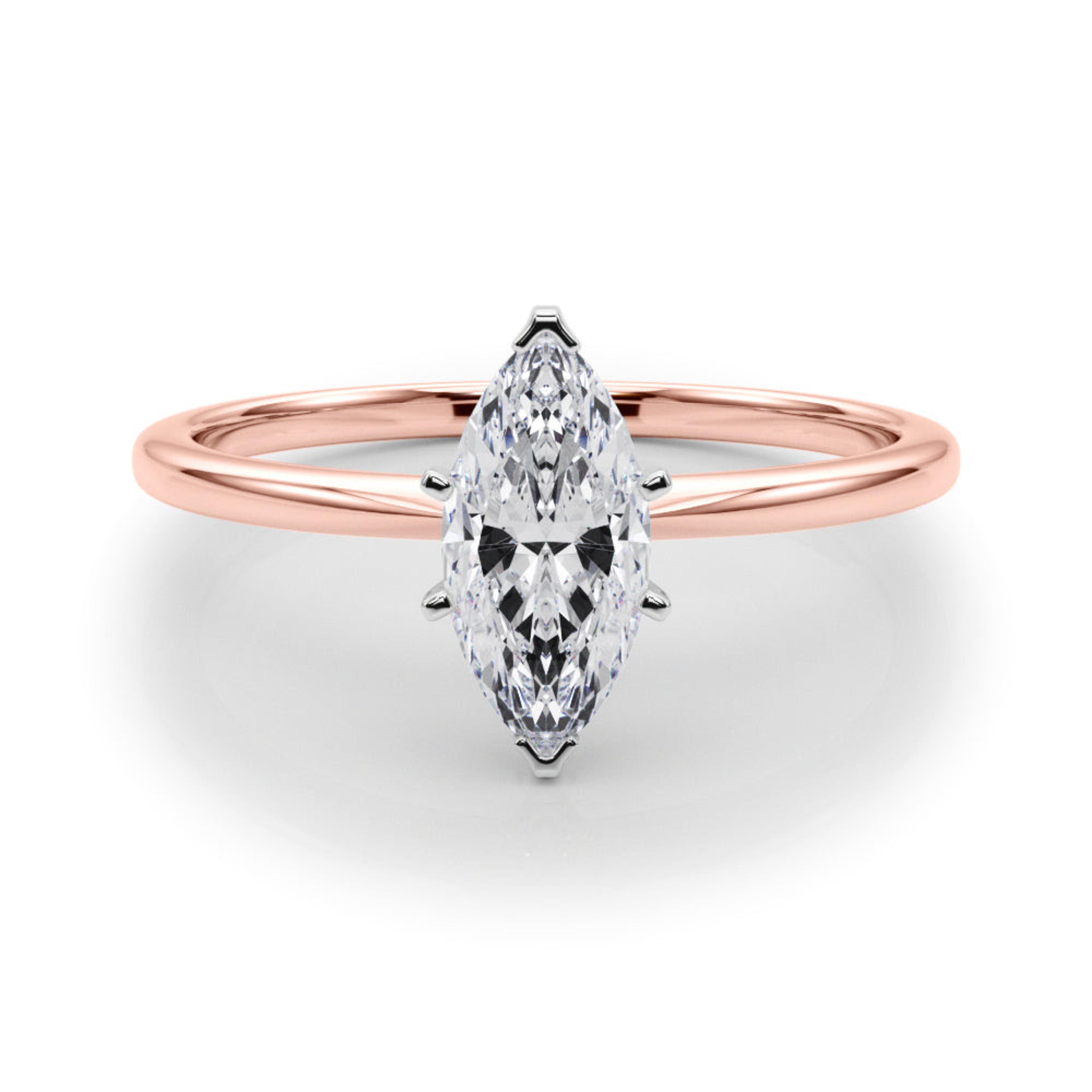 Angelica Marquise Diamond Solitaire Engagement Ring