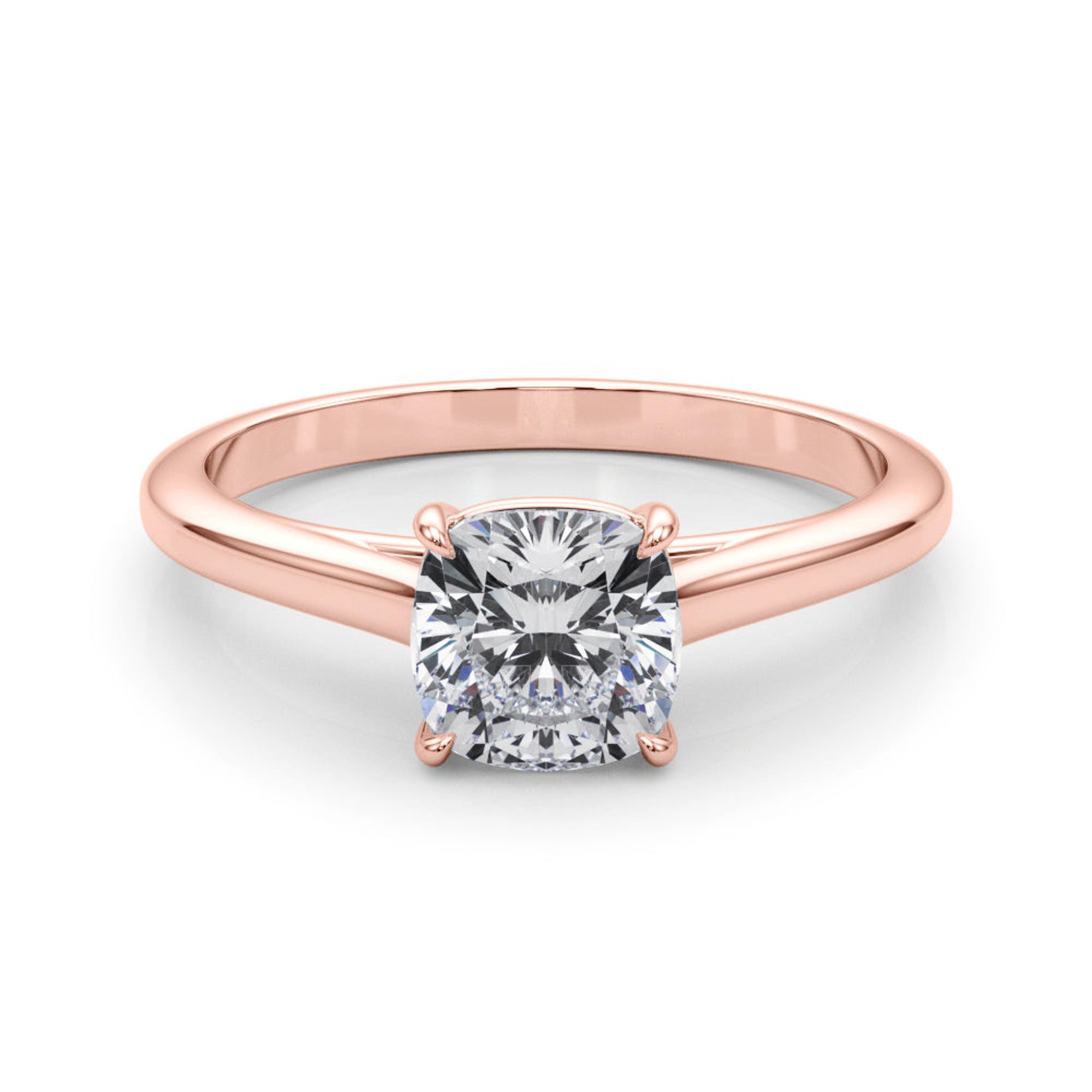 Amelia Cushion Diamond Solitaire Engagement Ring