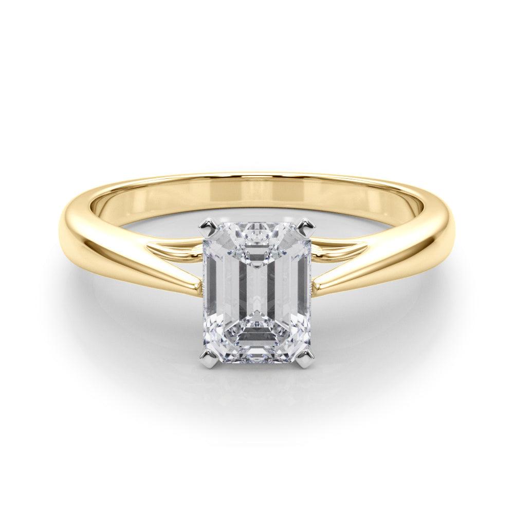 Katerina Emerald Lab Grown Diamond Solitaire Engagement Ring IGI Certified