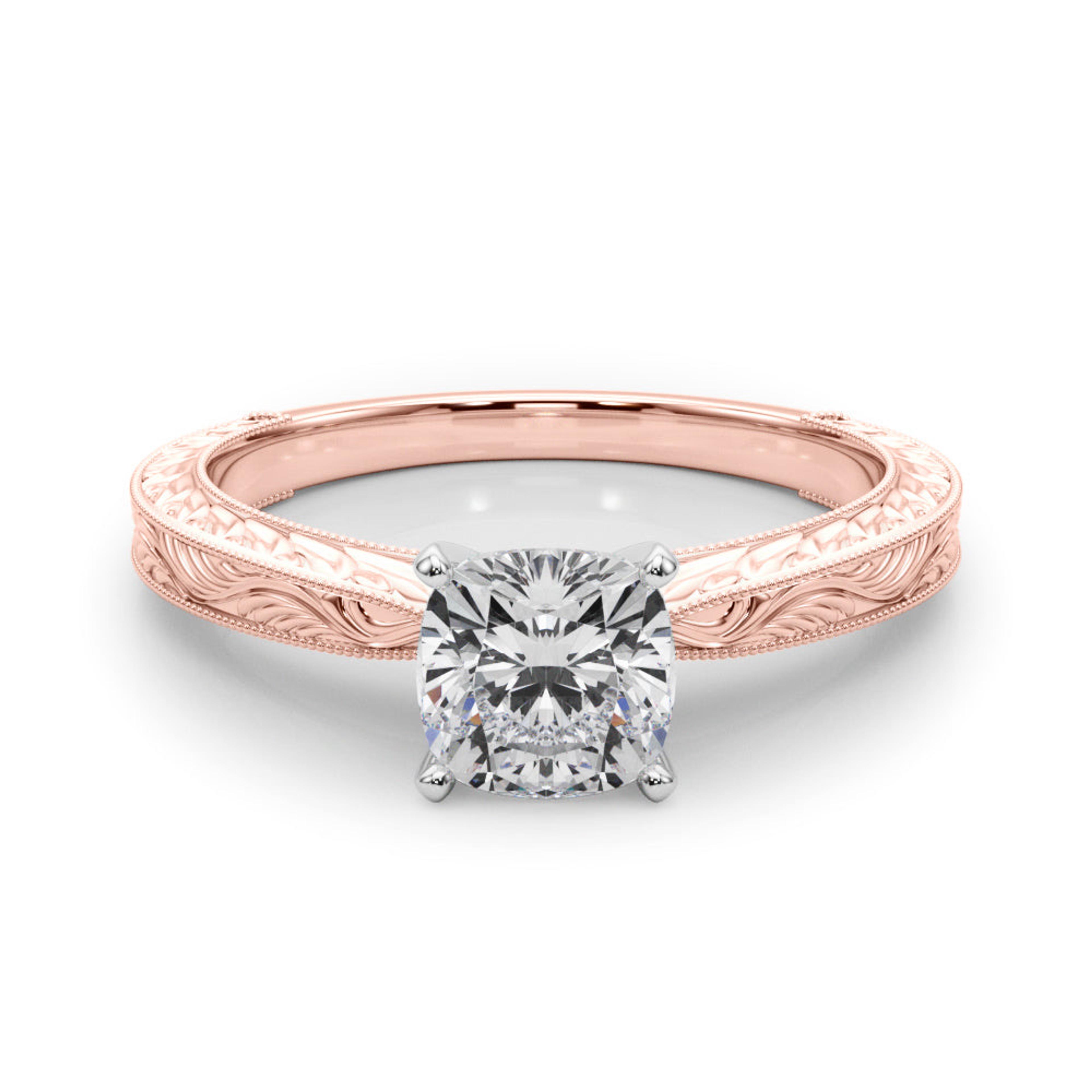 Victoria Cushion Diamond Solitaire Engagement Ring